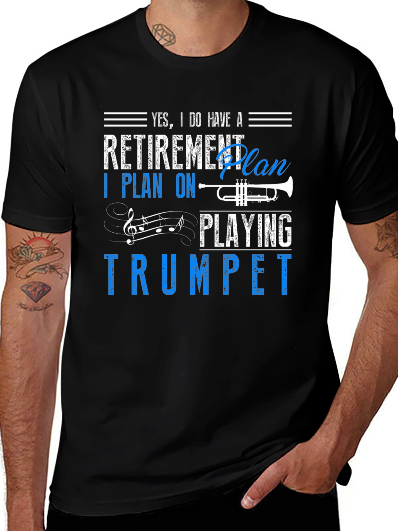 Variant 20 of Retirement Plan Trumpet Player Graphic Tee