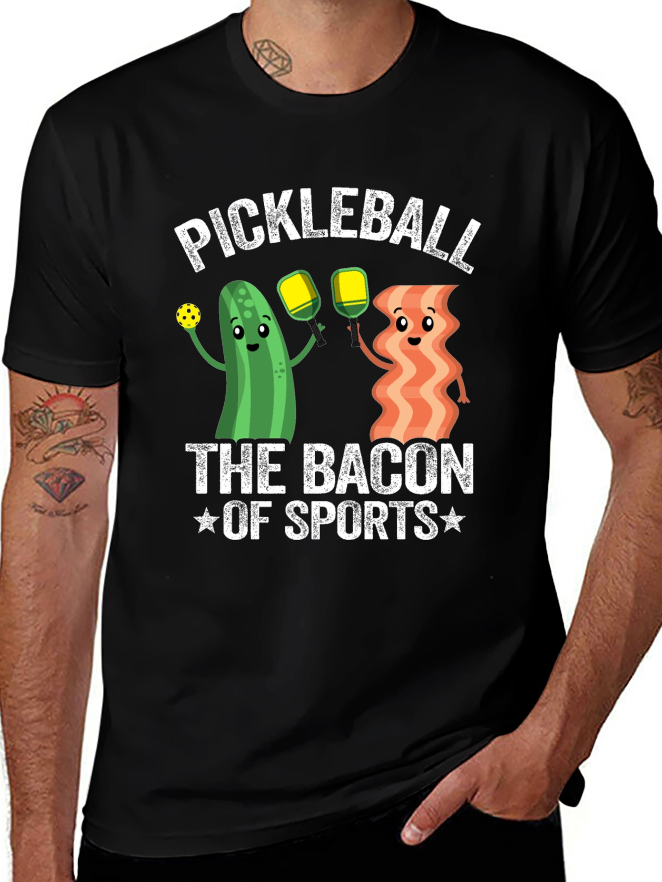 Variant 7 of Pickleball Bacon of Sports Graphic Tee