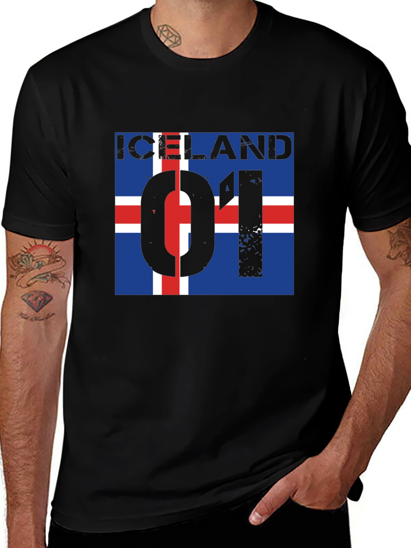 Iceland Flag Graphic Print T-Shirt