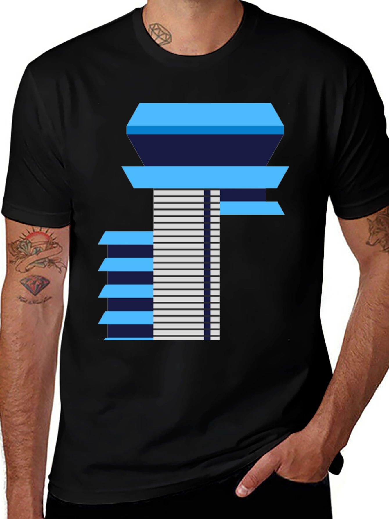 Modernist Building Graphic Tee - Black