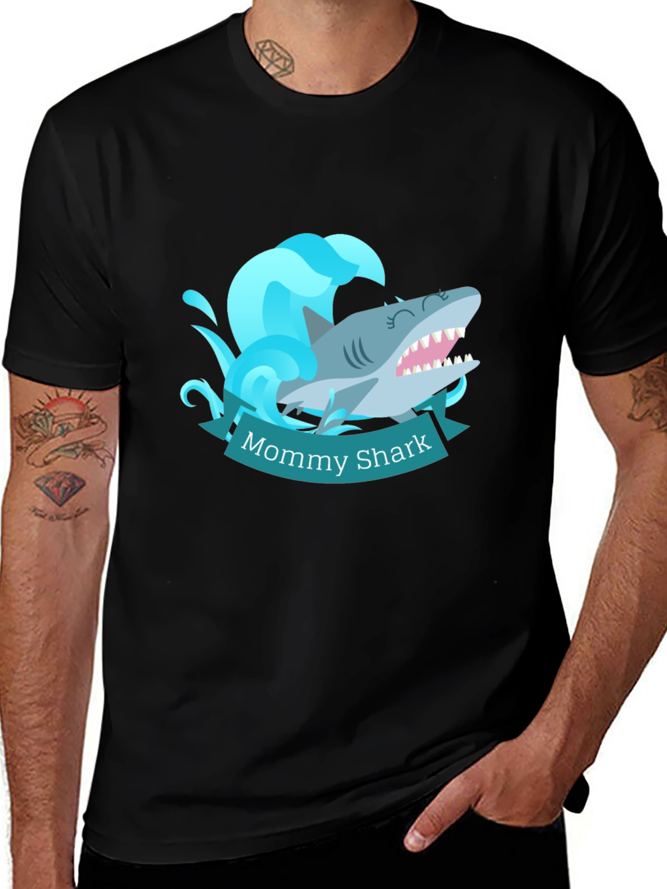 Variant 28 of Mommy Shark T-Shirt - Cute Cartoon Ocean Tee