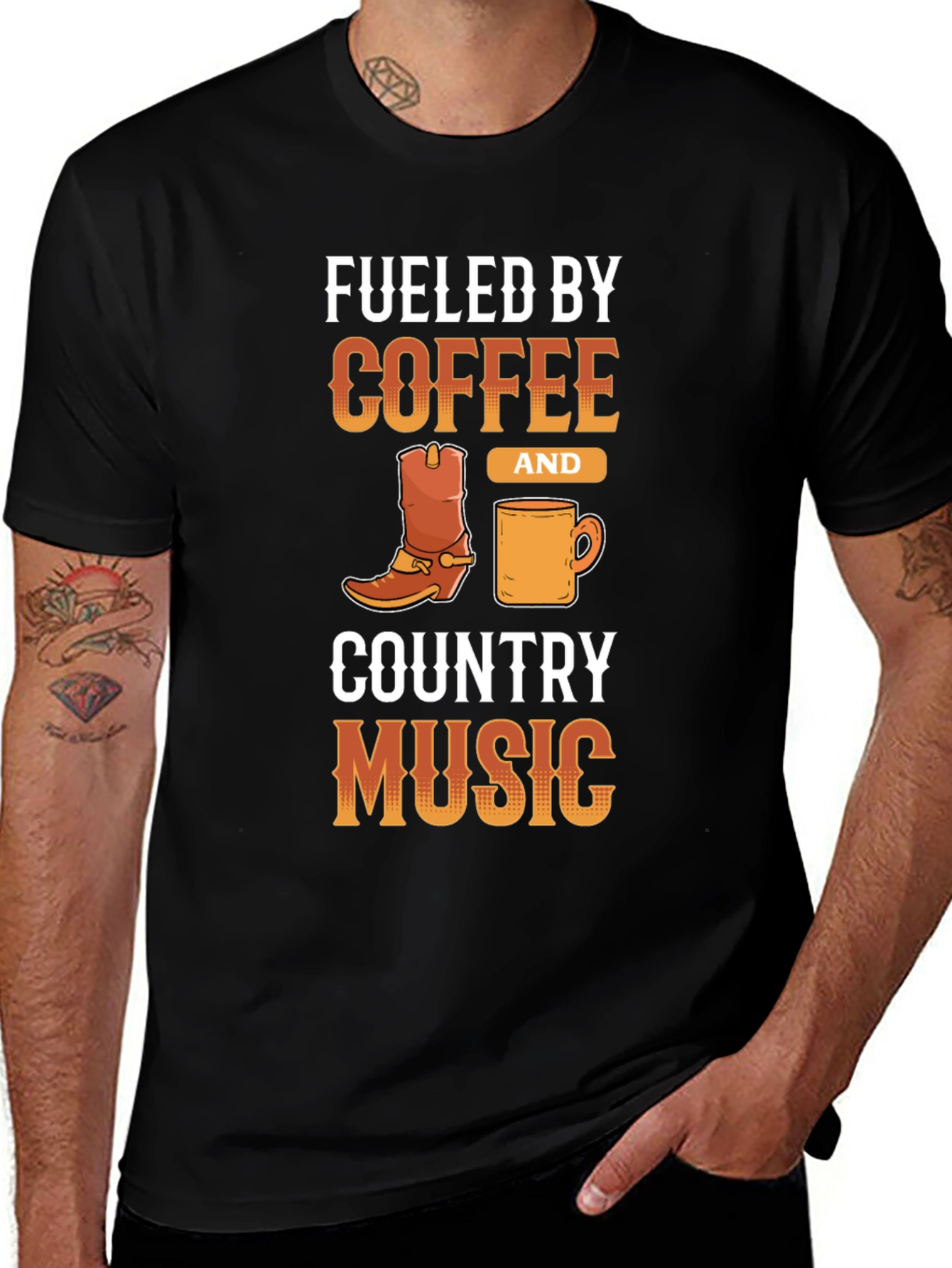 Variant 5 of Fueled By Coffee & Country Music Graphic Tee