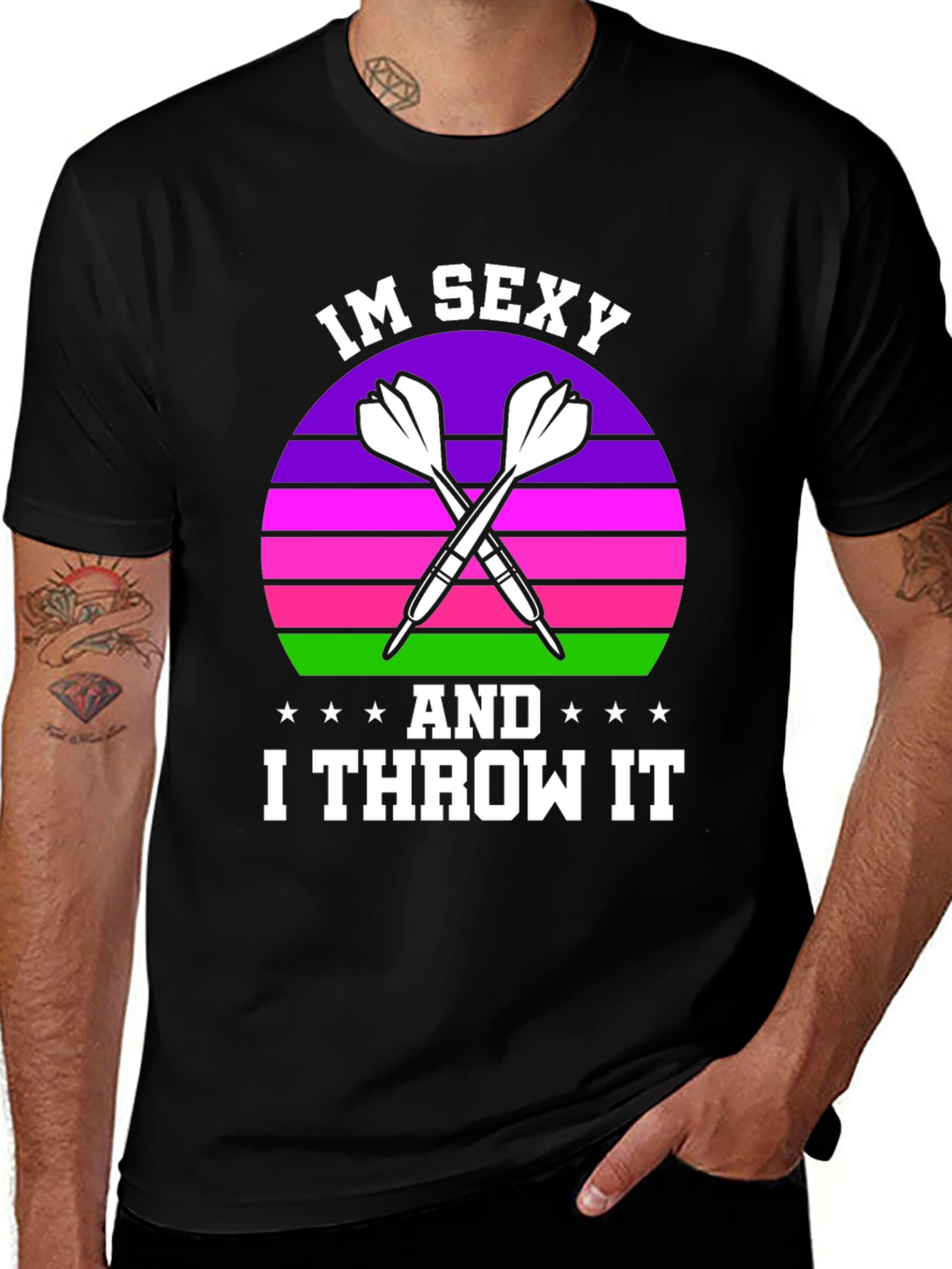 Variant 16 of Funny Darts T-Shirt - I'm Sexy And I Throw It