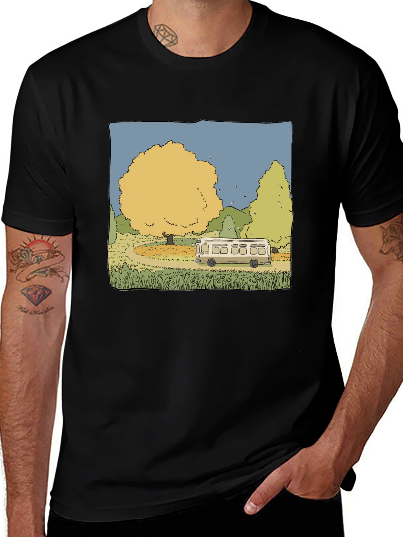 Variant 26 of Nature Scene Graphic T-Shirt