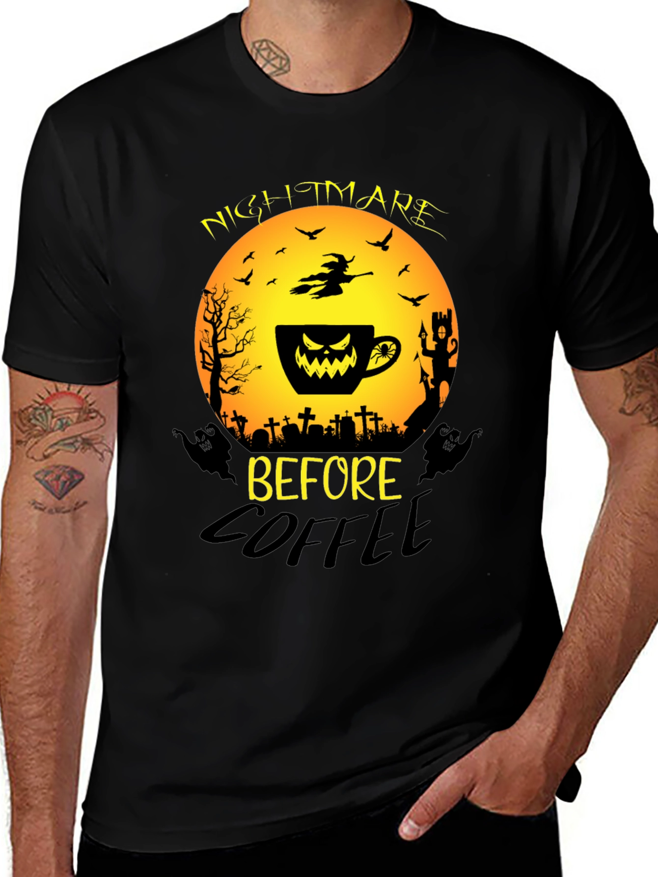 Nightmare Before Coffee Graphic T-Shirt