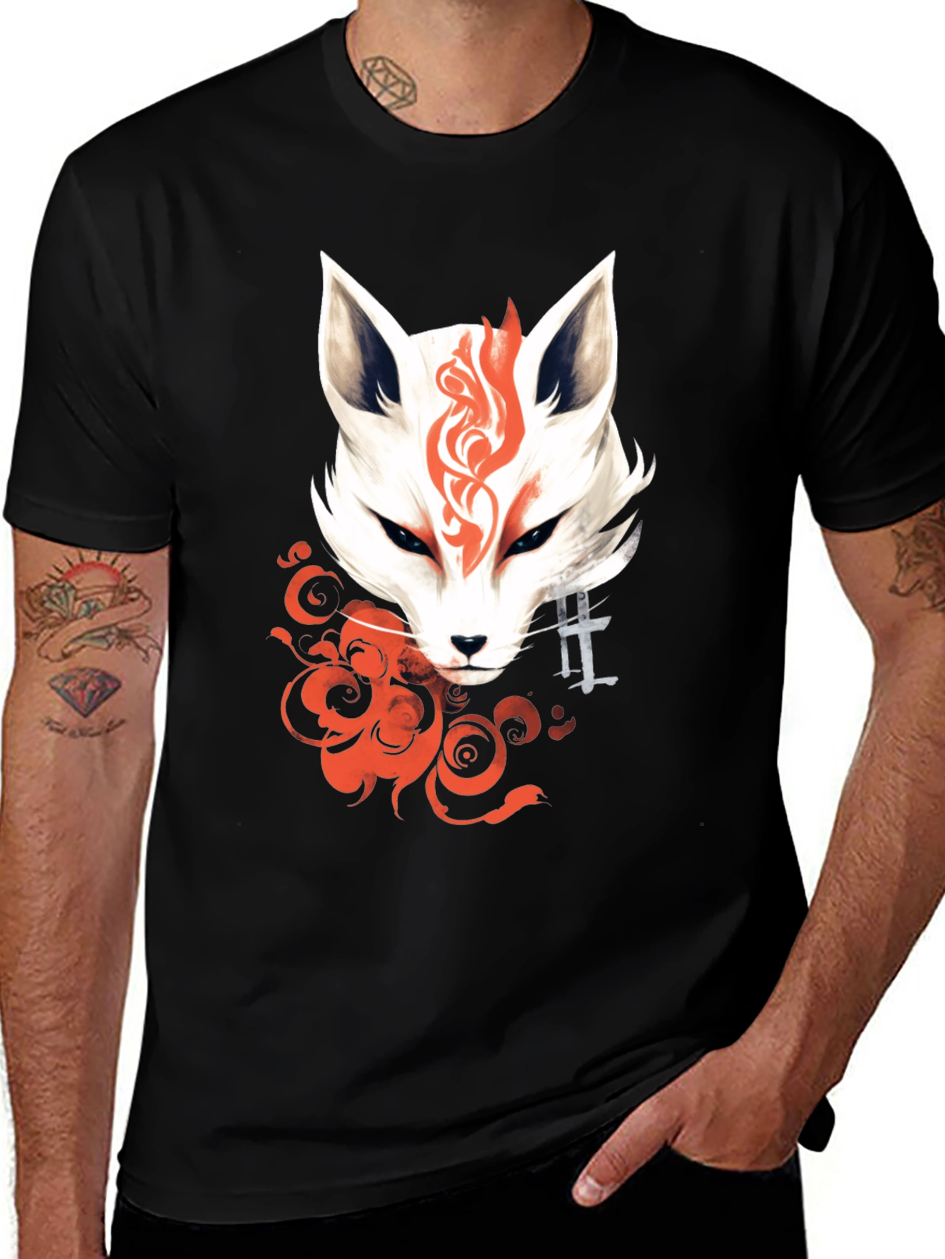 Variant 18 of Fox Graphic Print Crew Neck T-Shirt