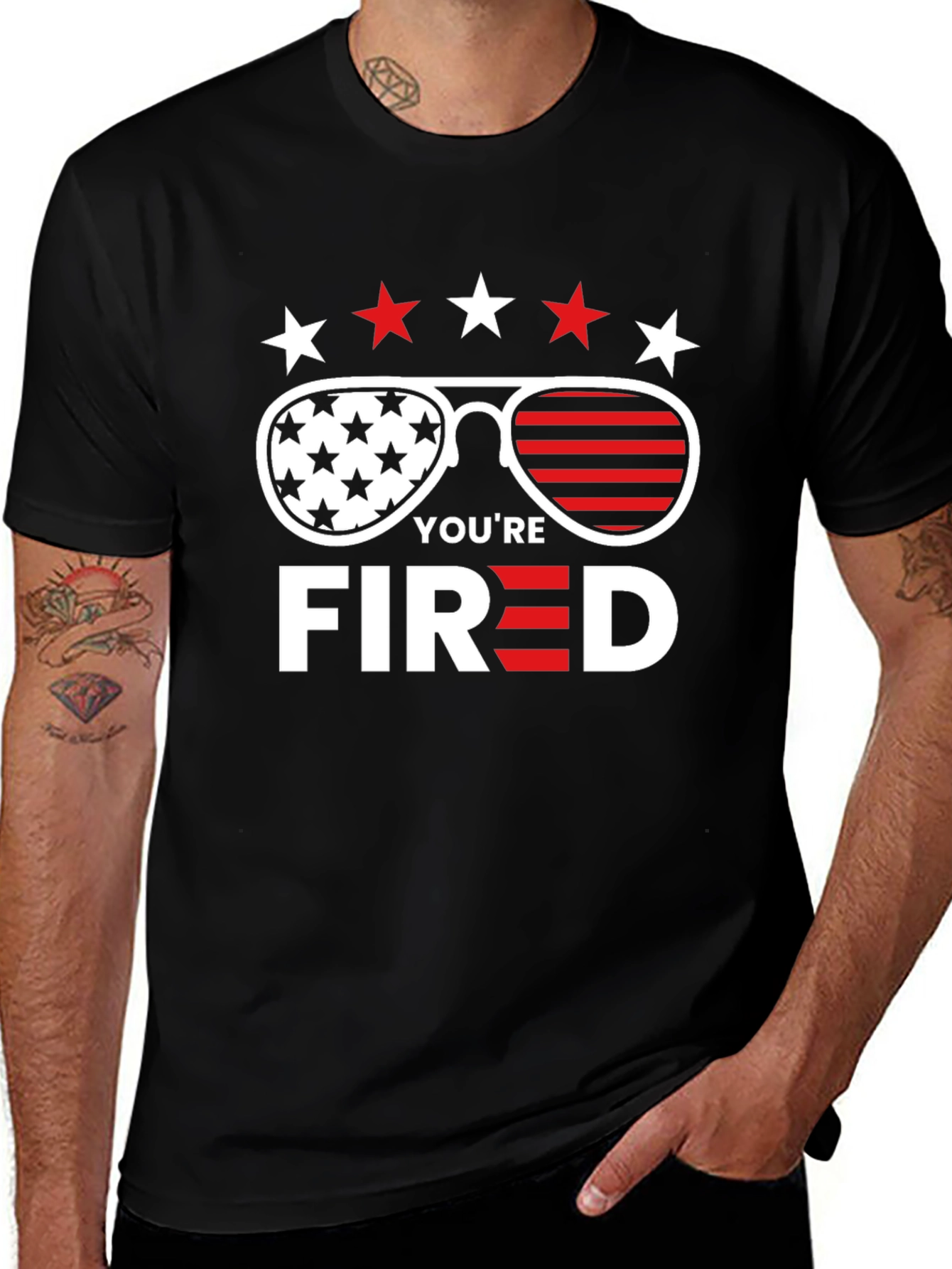 Variant 15 of You're Fired T-Shirt - Patriotic American Sunglasses Design