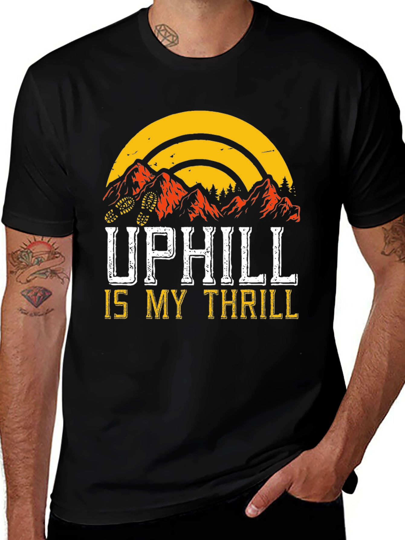Variant 18 of Uphill is My Thrill Graphic Tee