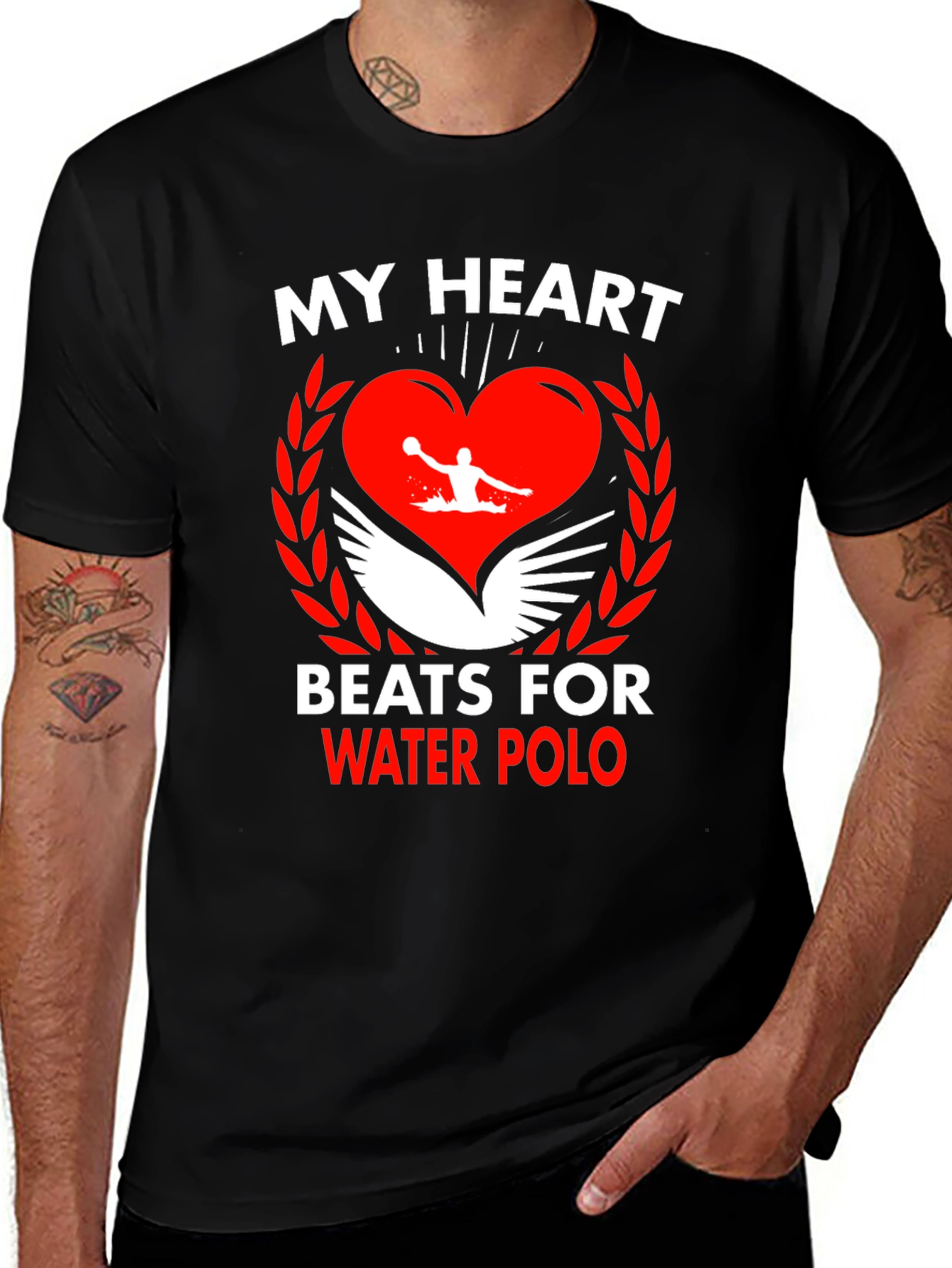 Variant 25 of Water Polo Heartbeat T-Shirt