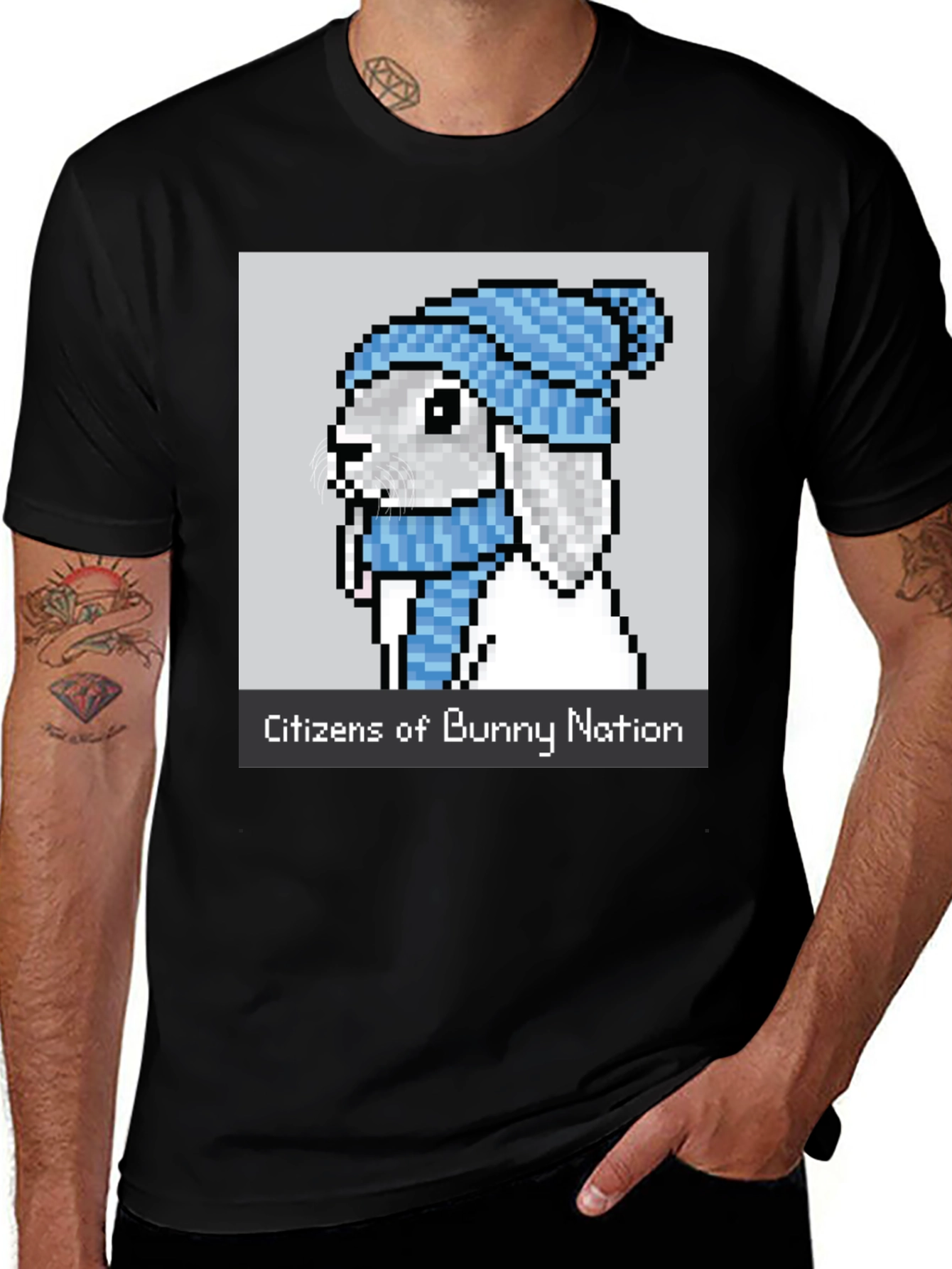 Variant 25 of Citizens of Bunny Nation Black T-Shirt