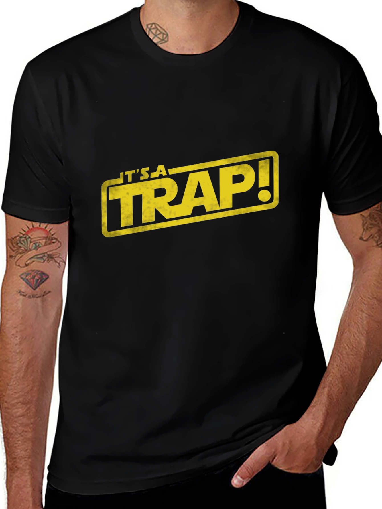 Variant 7 of It's a Trap! Black Graphic T-Shirt