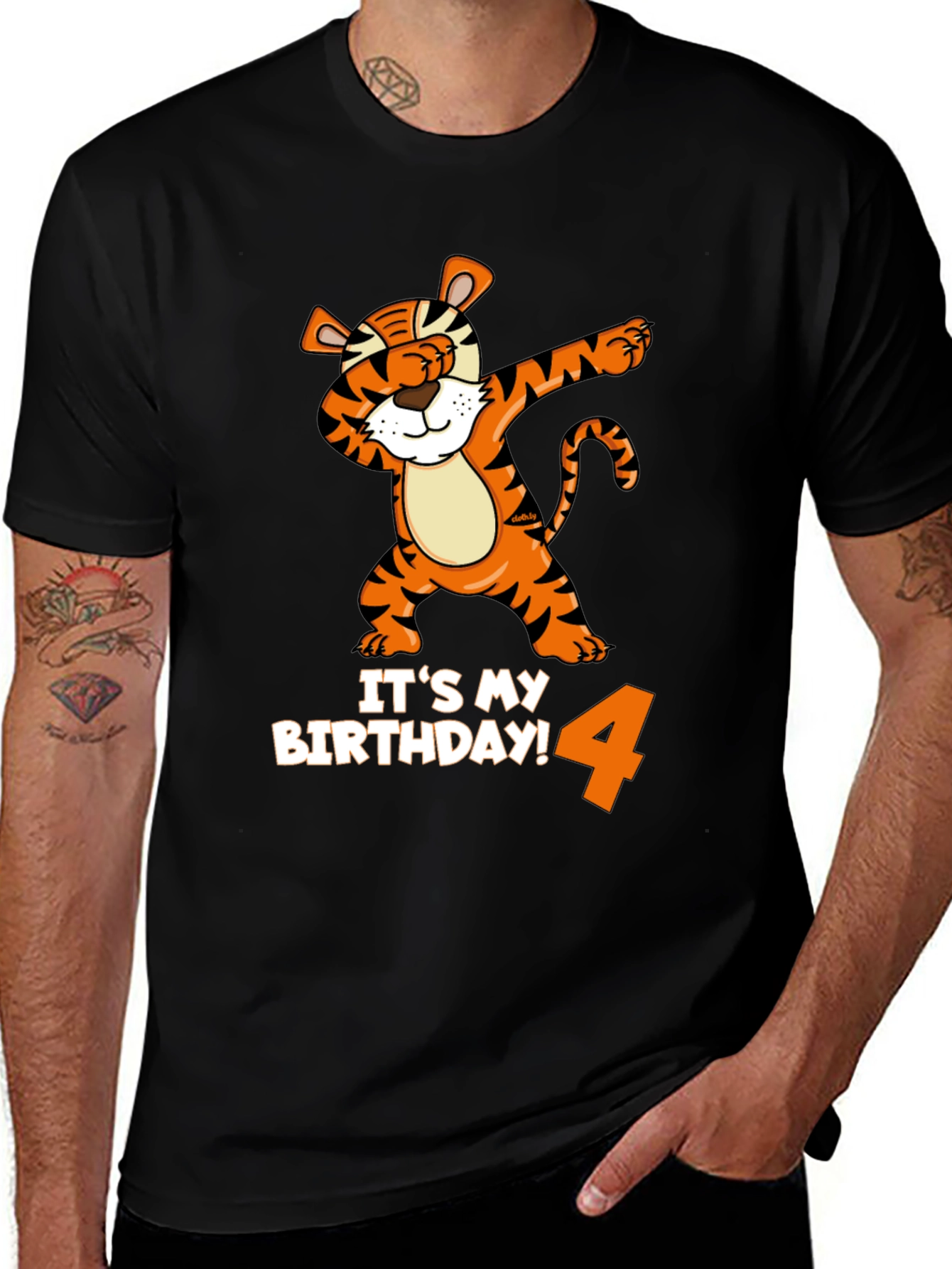 Variant 28 of Dabbing Tiger 4th Birthday T-Shirt