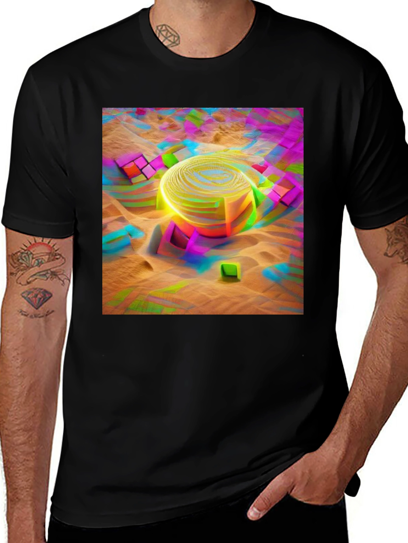Variant 20 of Abstract Desert Dreamscape Graphic T-Shirt