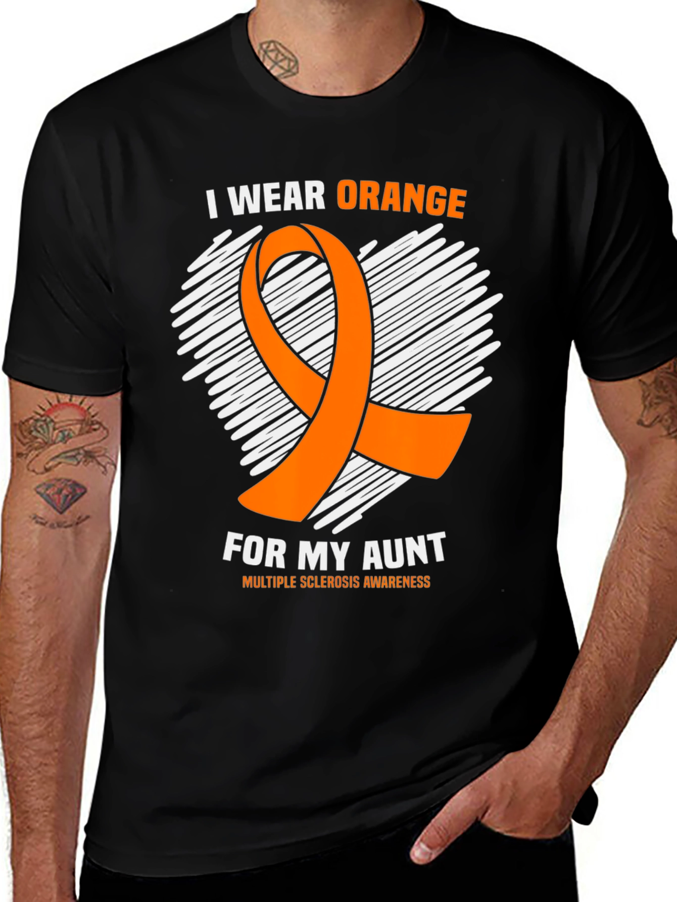 Variant 12 of Orange Ribbon Awareness T-Shirt