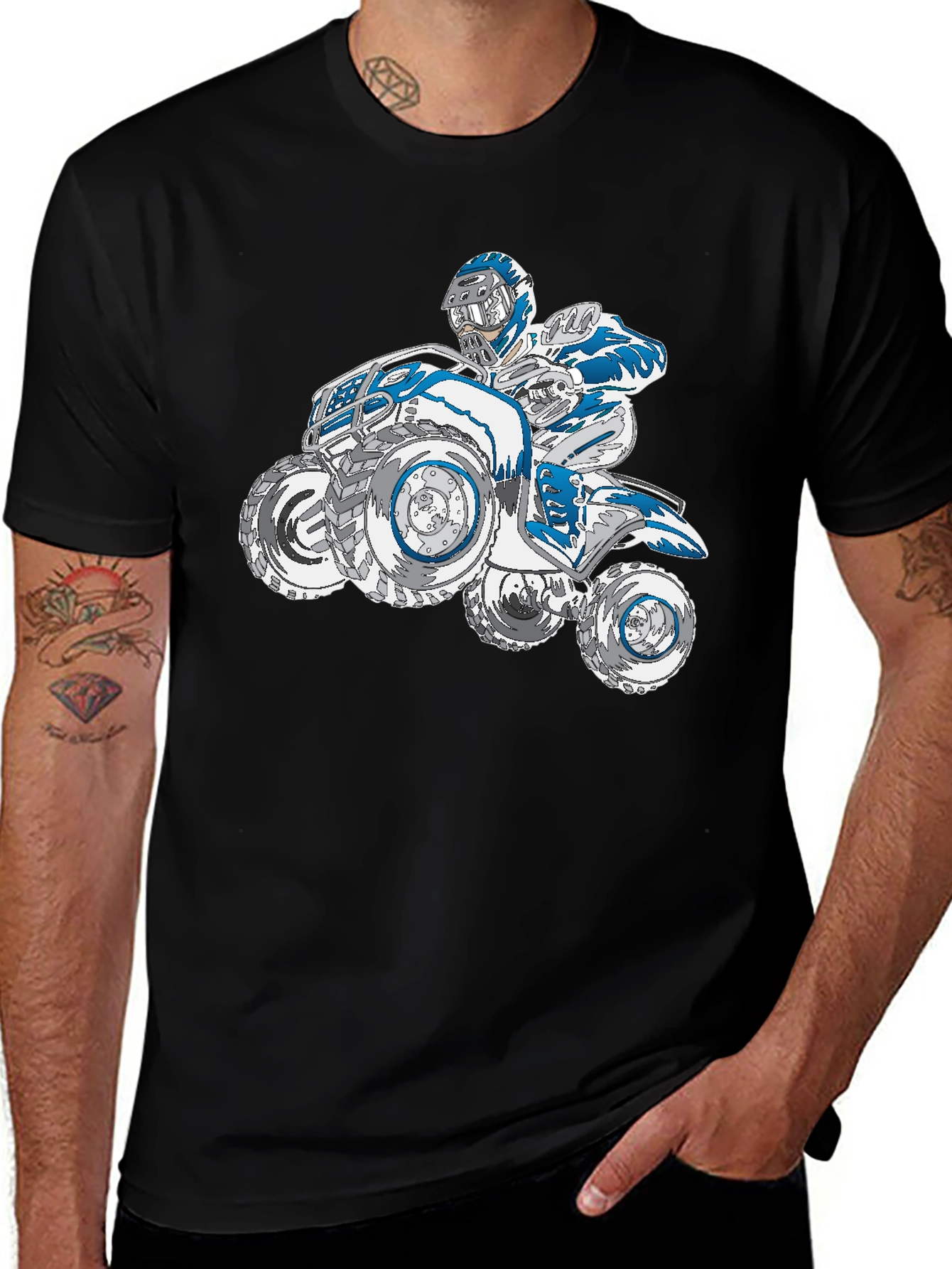 Variant 12 of ATV Rider Graphic T-Shirt - Black