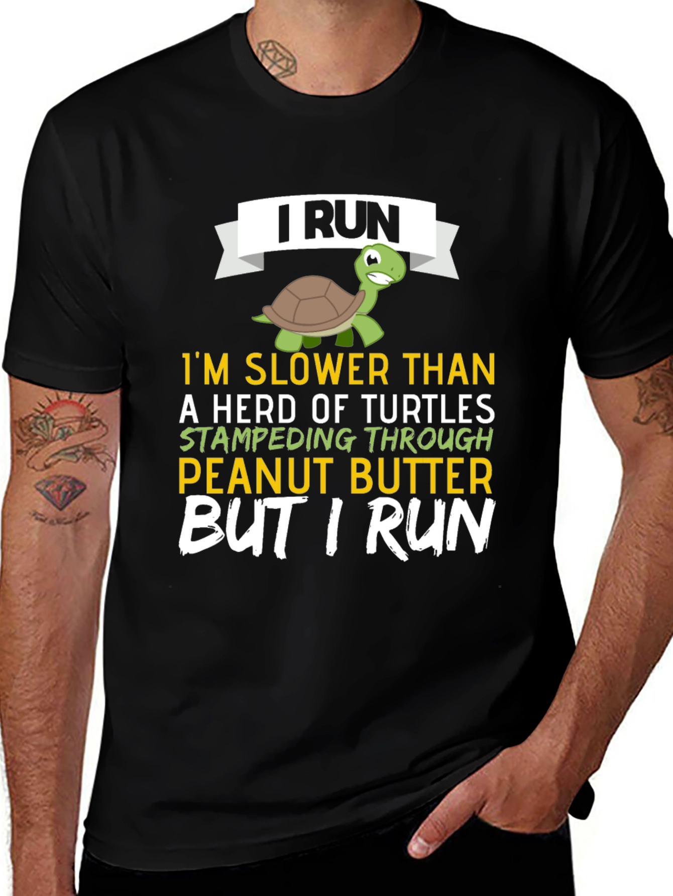 Variant 15 of Funny Turtle Running T-Shirt - I Run