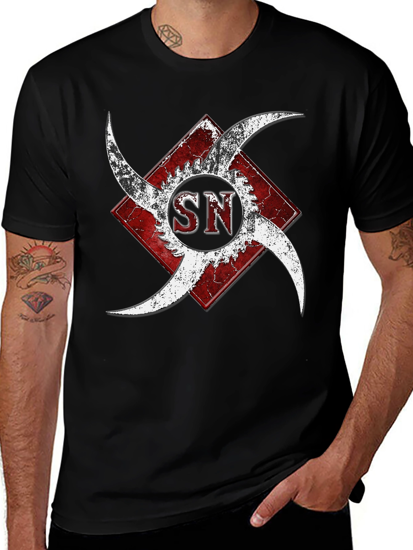Variant 19 of Edgy Graphic Tee -  SN Symbol Design
