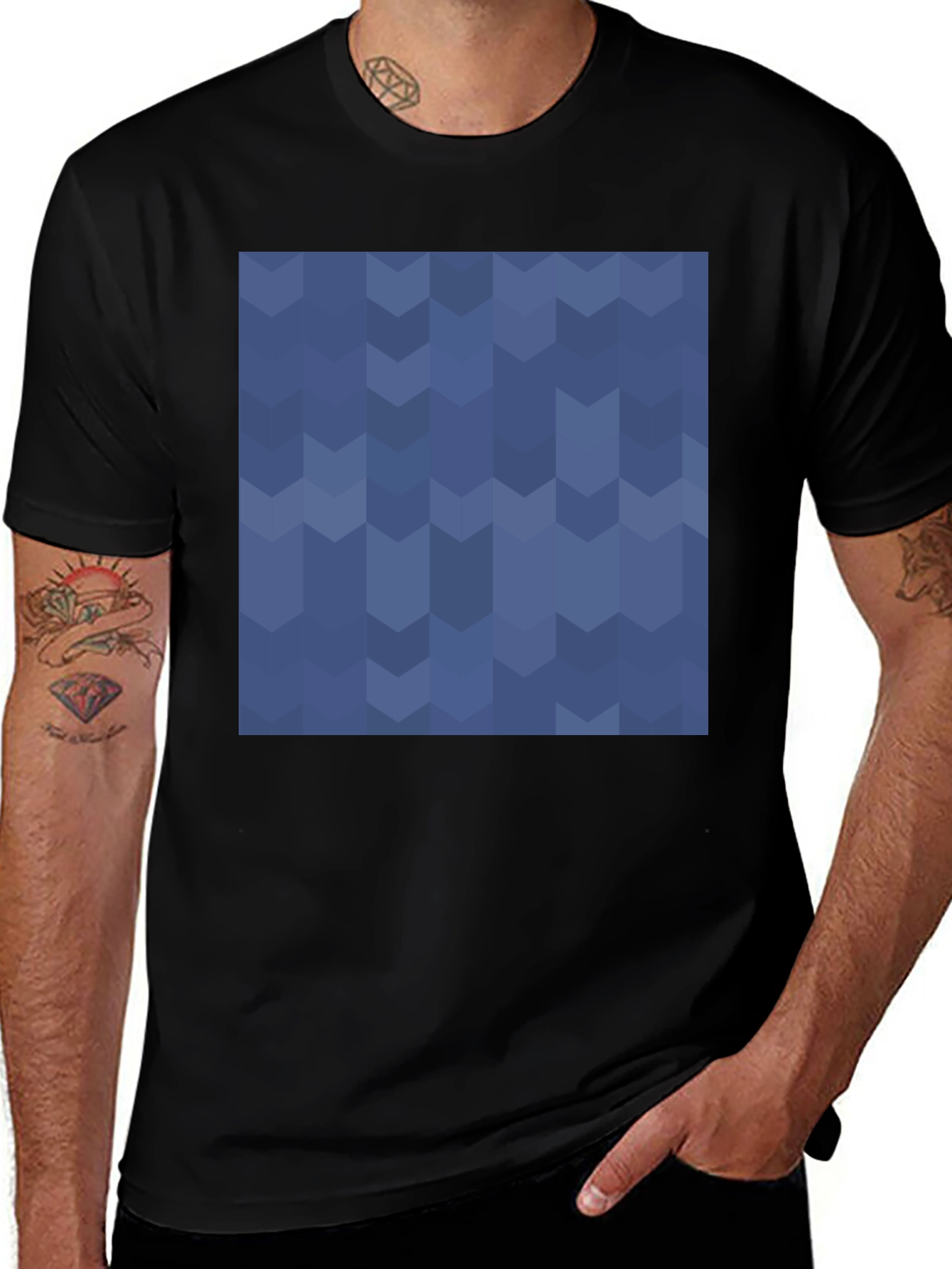 Variant 3 of Geometric Arrow Pattern T-Shirt