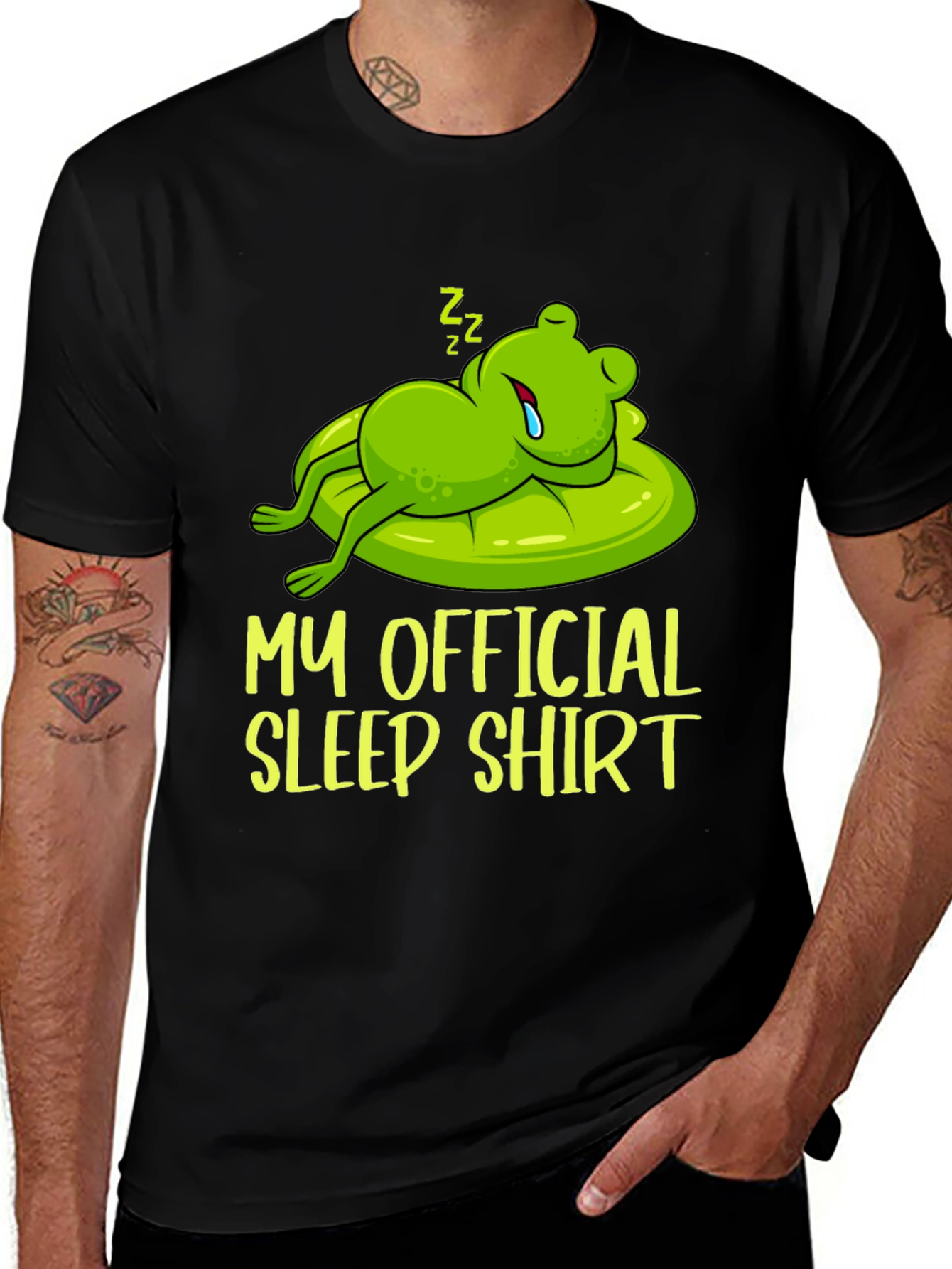 Variant 9 of Official Sleep Shirt - Funny Frog Tee