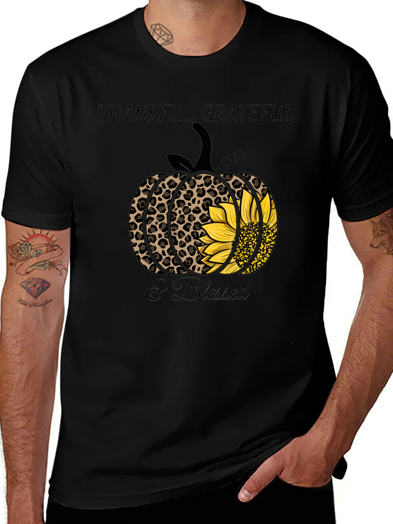 Variant 18 of Thankful Pumpkin Graphic Tee