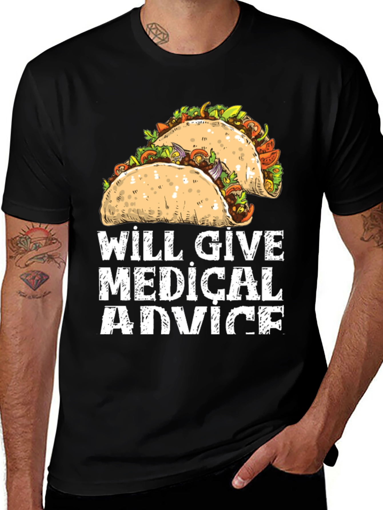 Variant 26 of Will Give Medical Advice Tacos Graphic Tee
