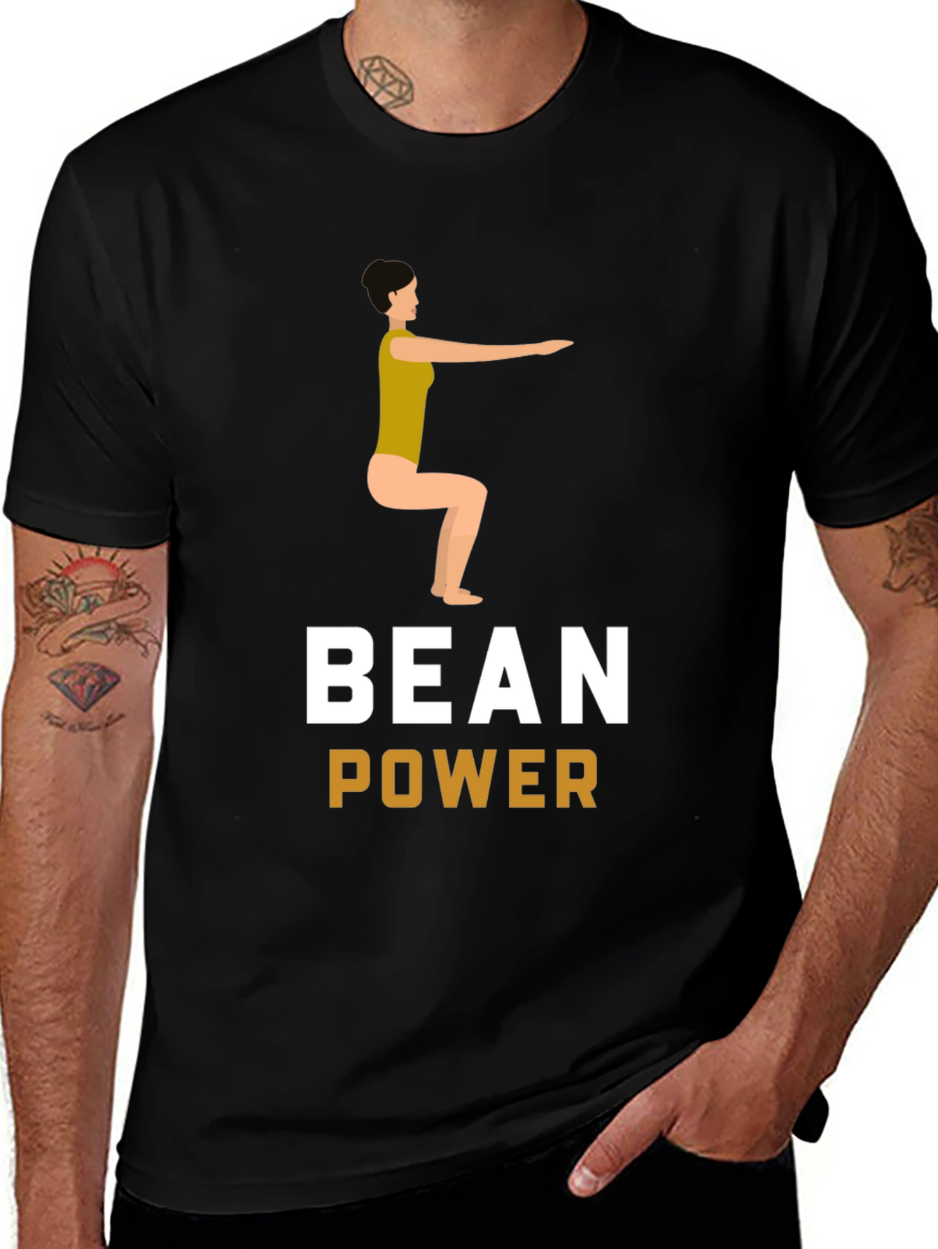 Bean Power Unisex T-Shirt - Squat Design