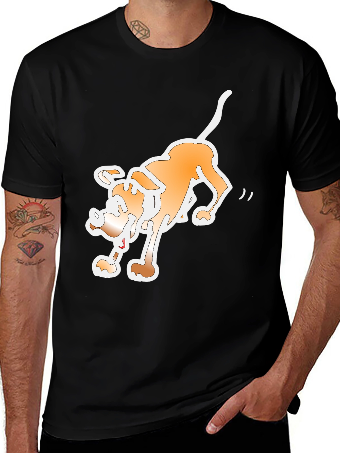 Variant 19 of Dog Cartoon Graphic T-Shirt