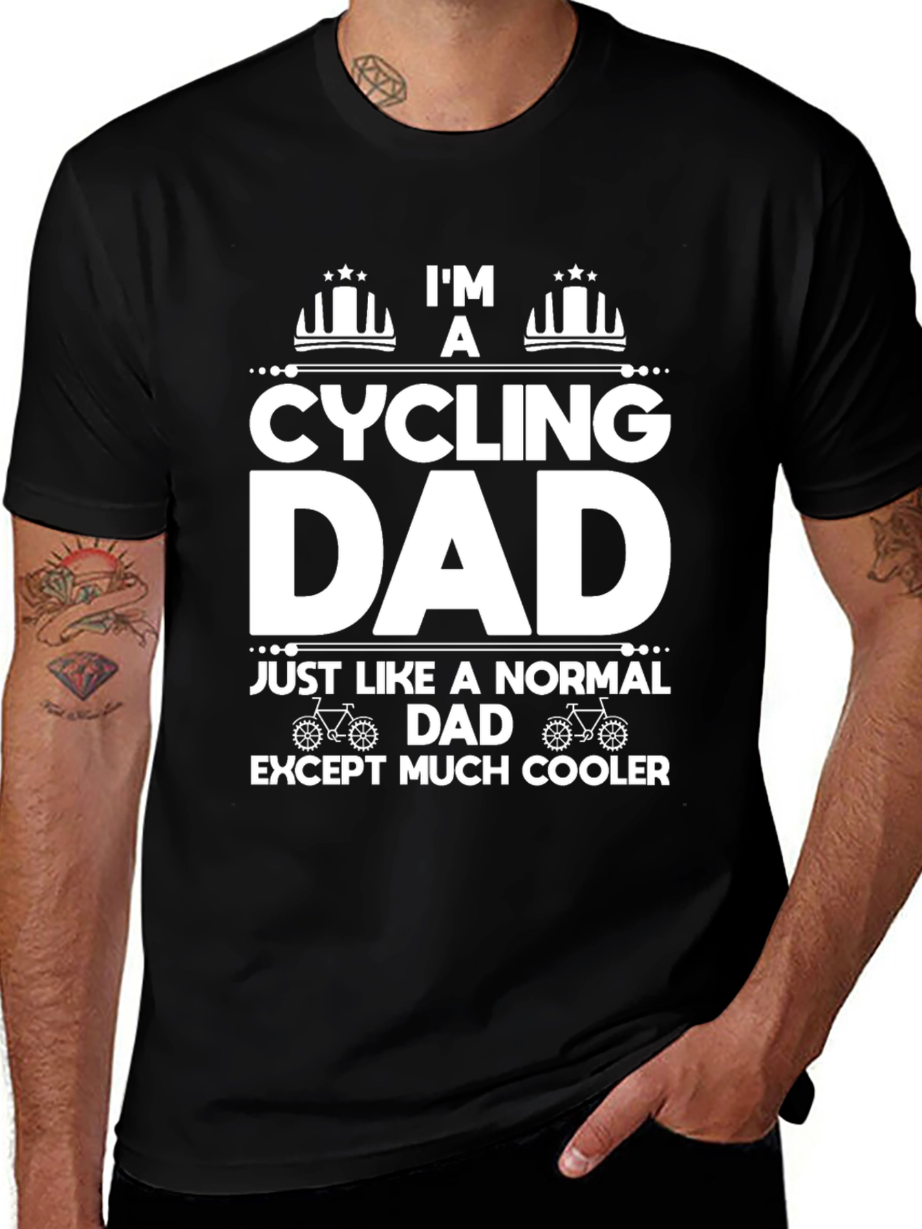 Variant 4 of Cycling Dad T-Shirt - Cool Cyclist Father Tee