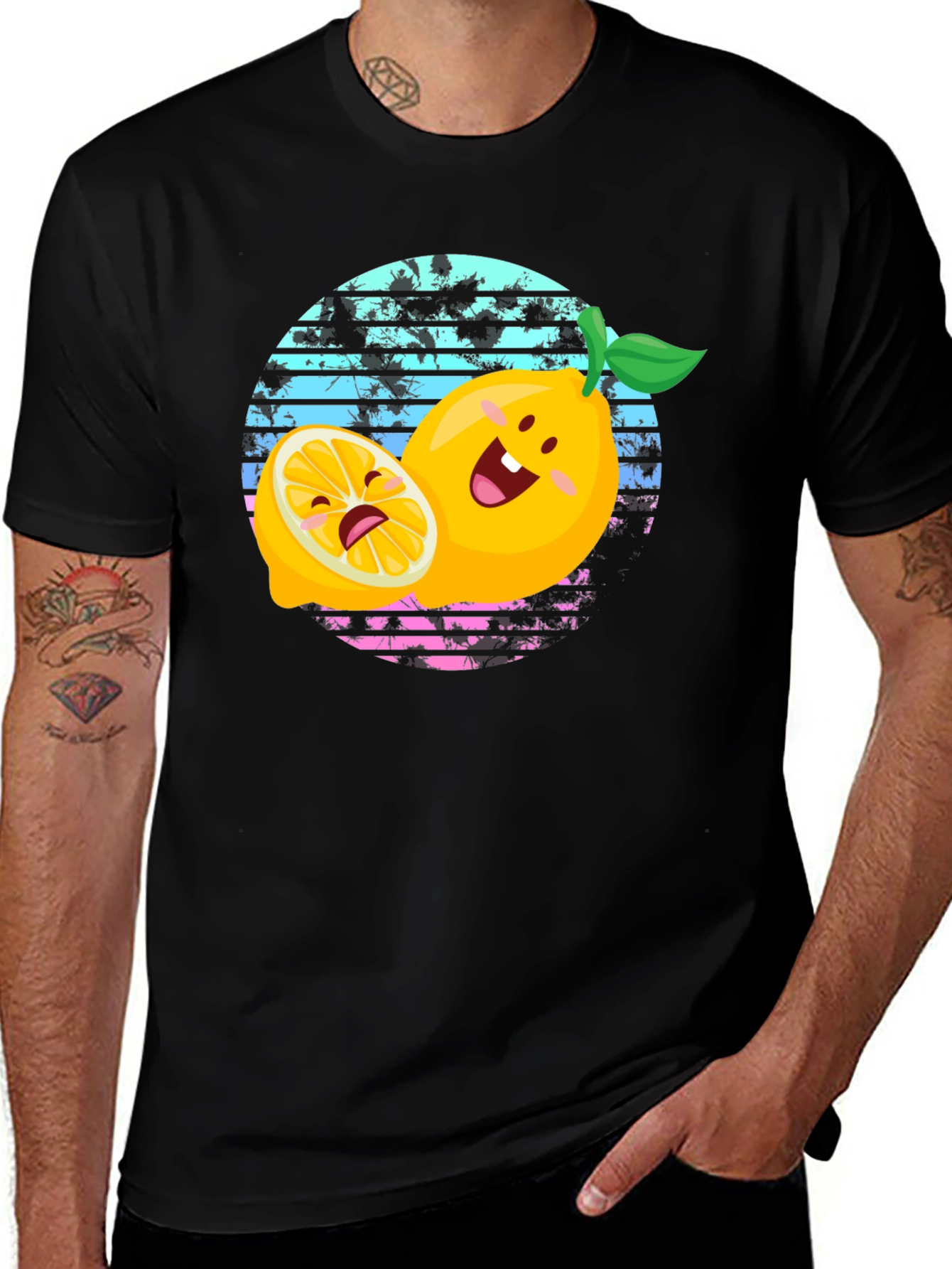 Variant 20 of Retro Lemon Fruit Graphic T-Shirt