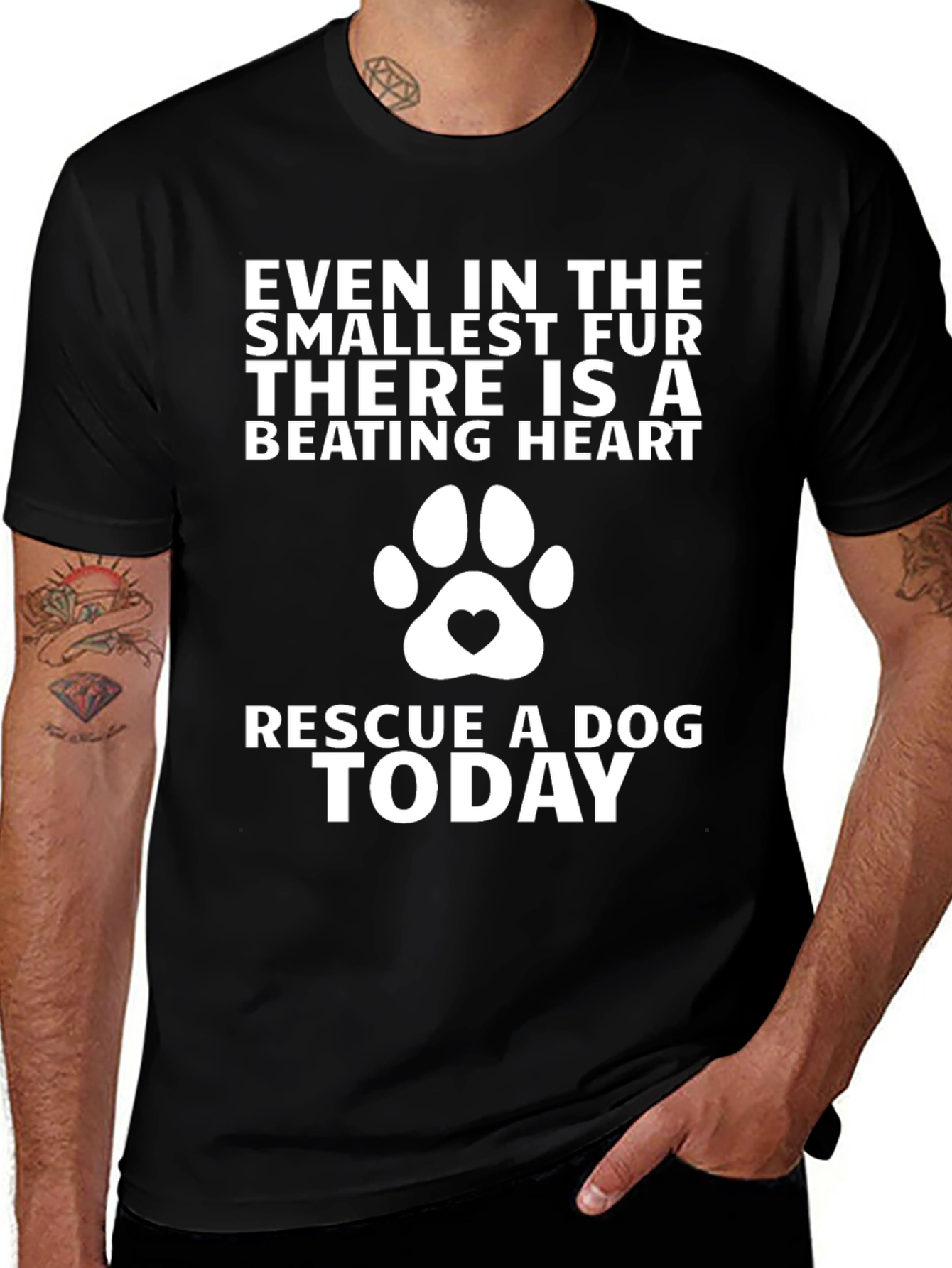 Variant 2 of Rescue Dog T-Shirt - Beating Heart Design