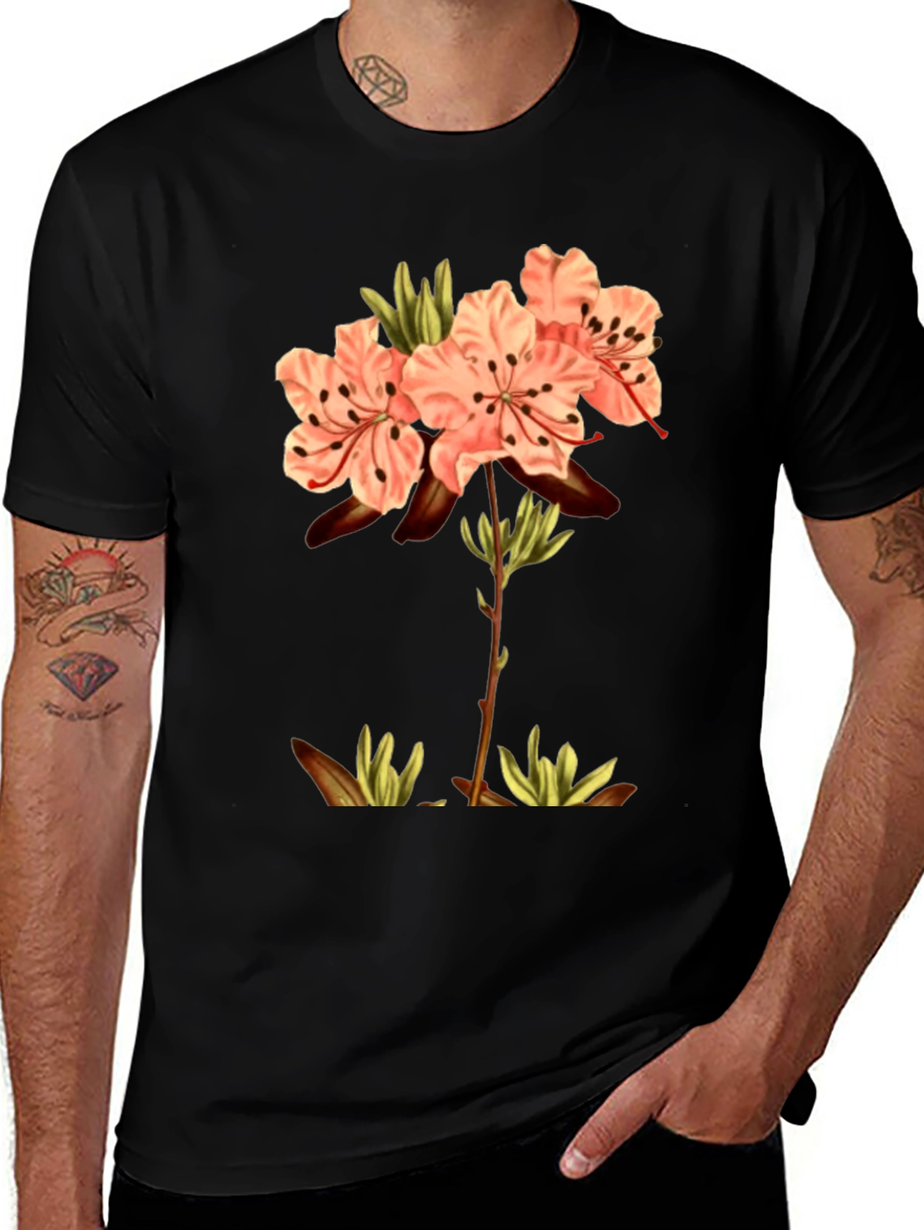 Variant 3 of Floral Print Crew Neck T-Shirt