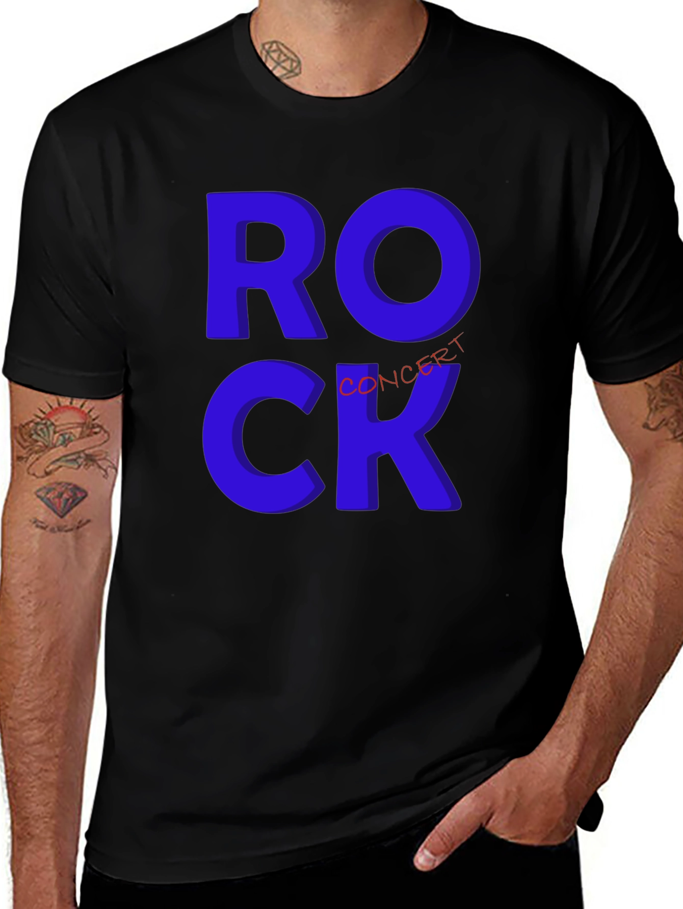Variant 19 of Rock Concert T-Shirt, Black, Men's