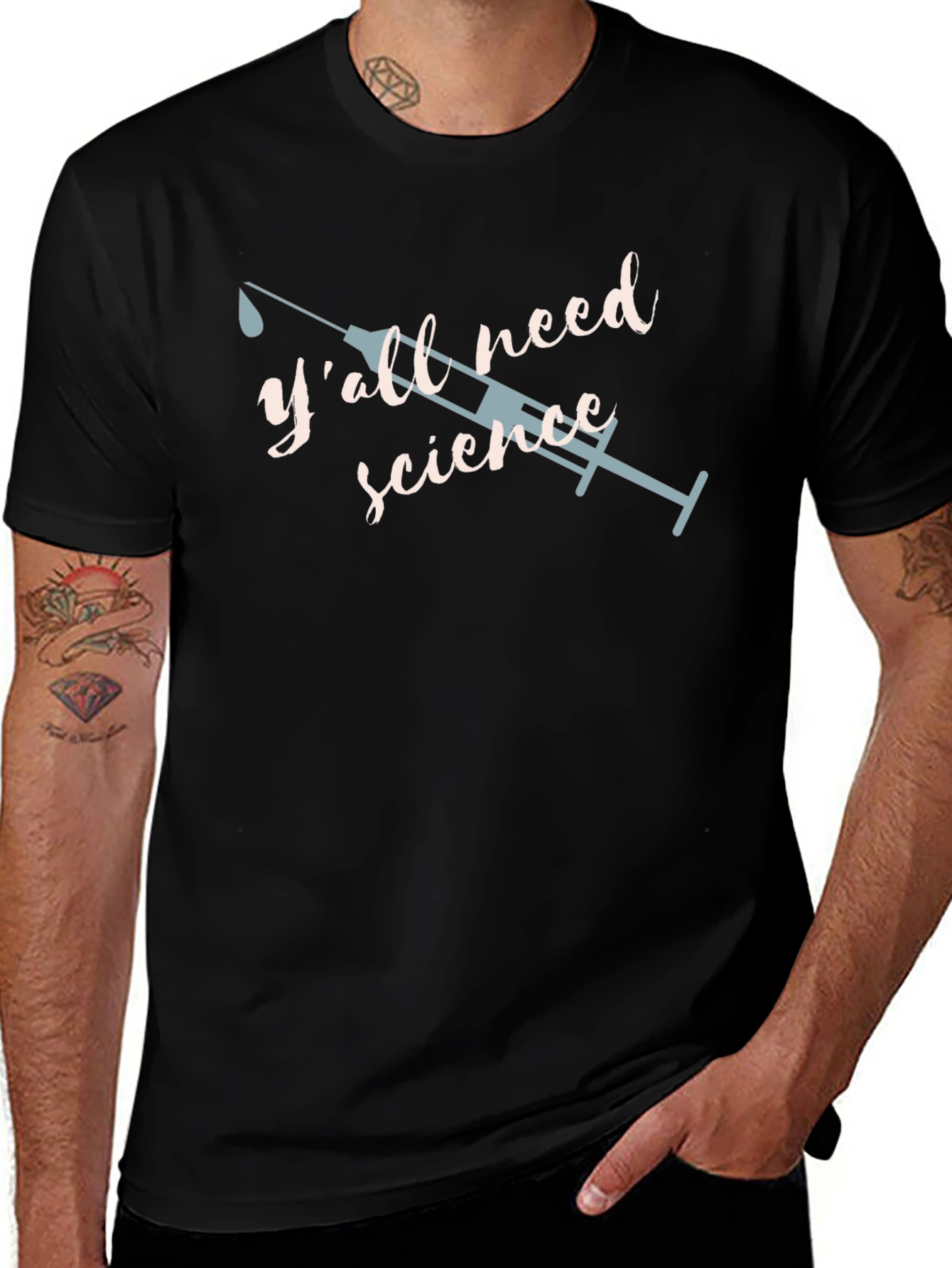 Black Y'all Need Science Graphic T-Shirt main image
