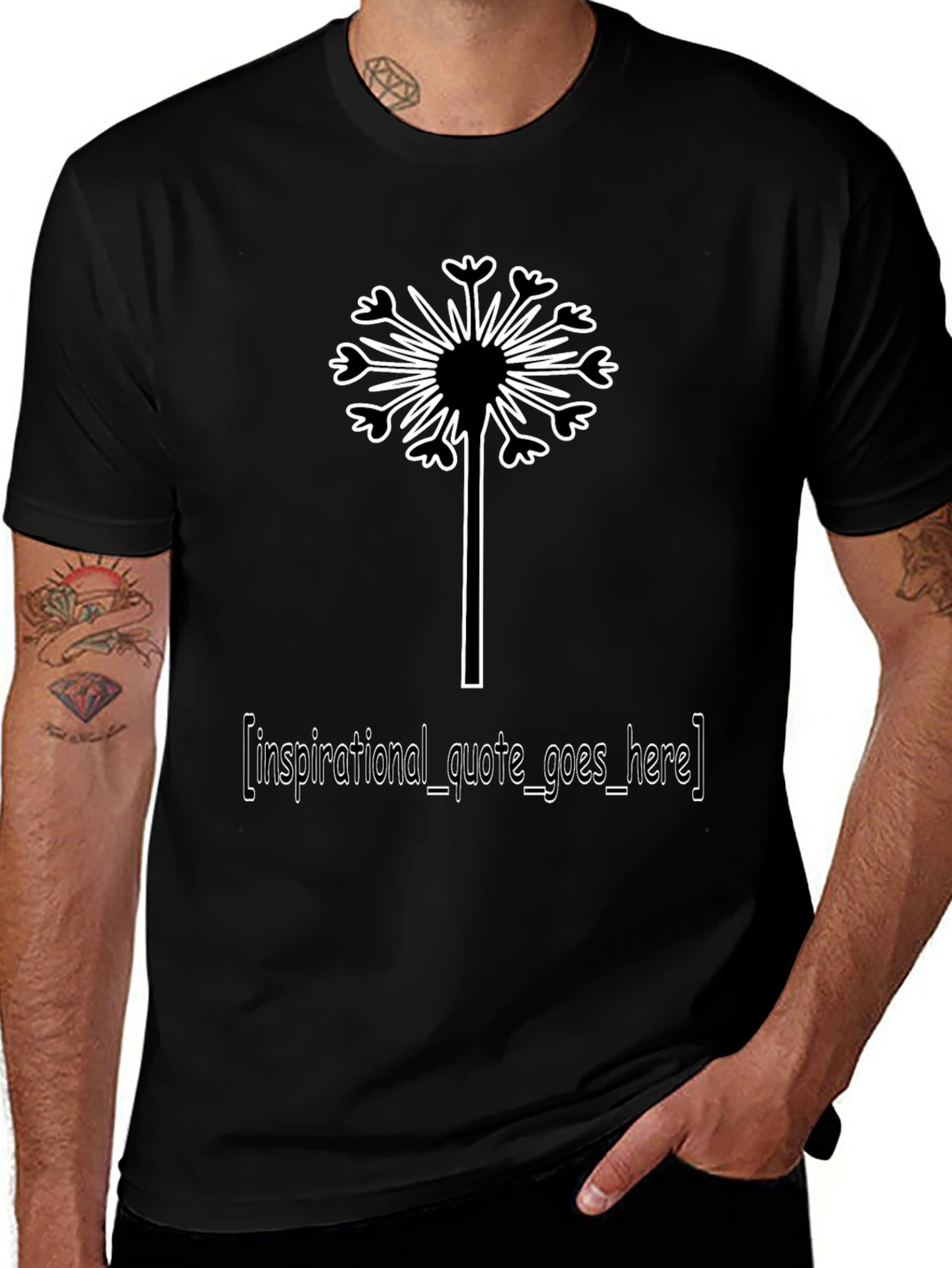 Variant 13 of Dandelion Inspirational Quote T-Shirt