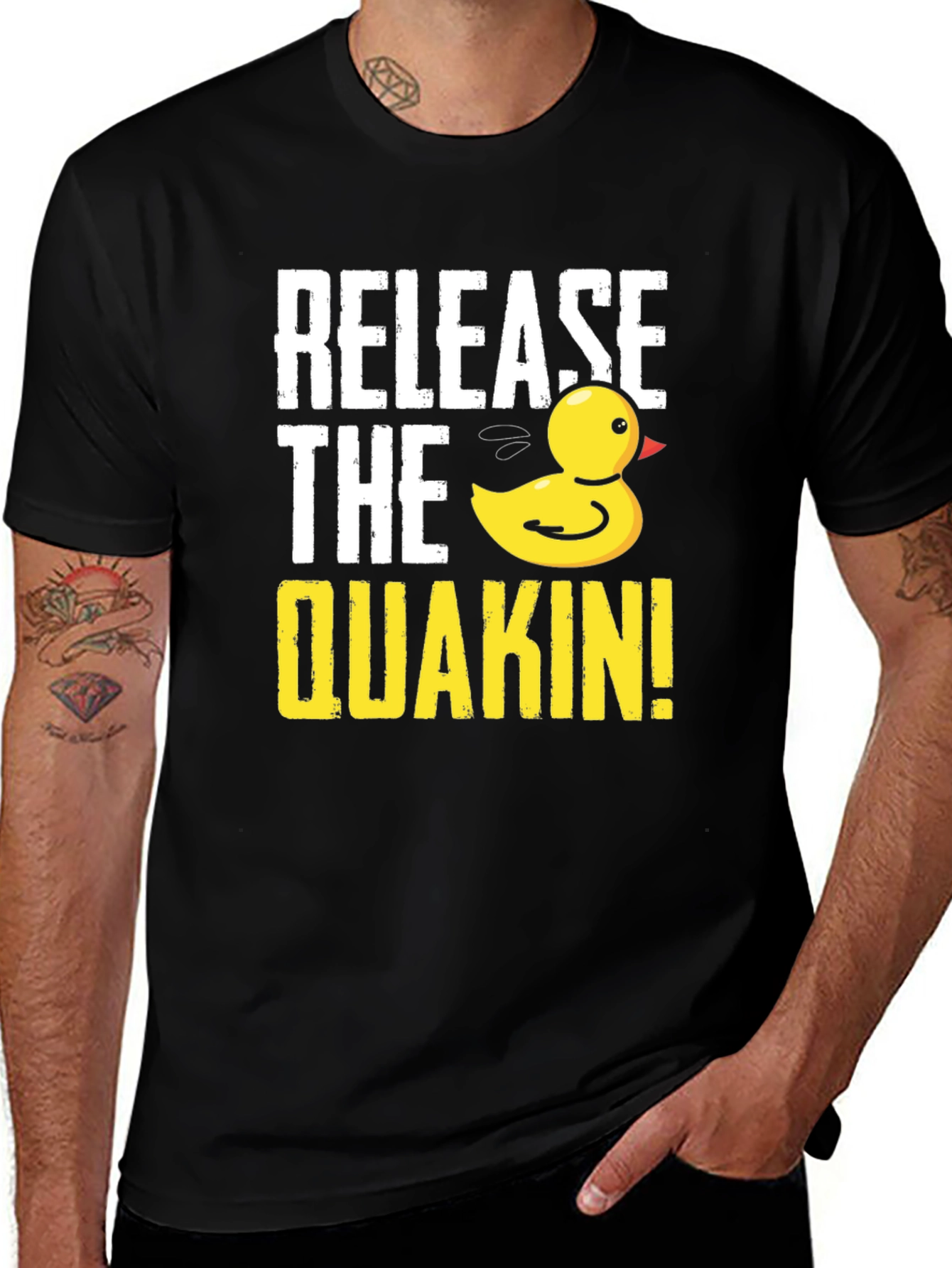 Variant 10 of Release the Quakin' Duck Graphic T-Shirt