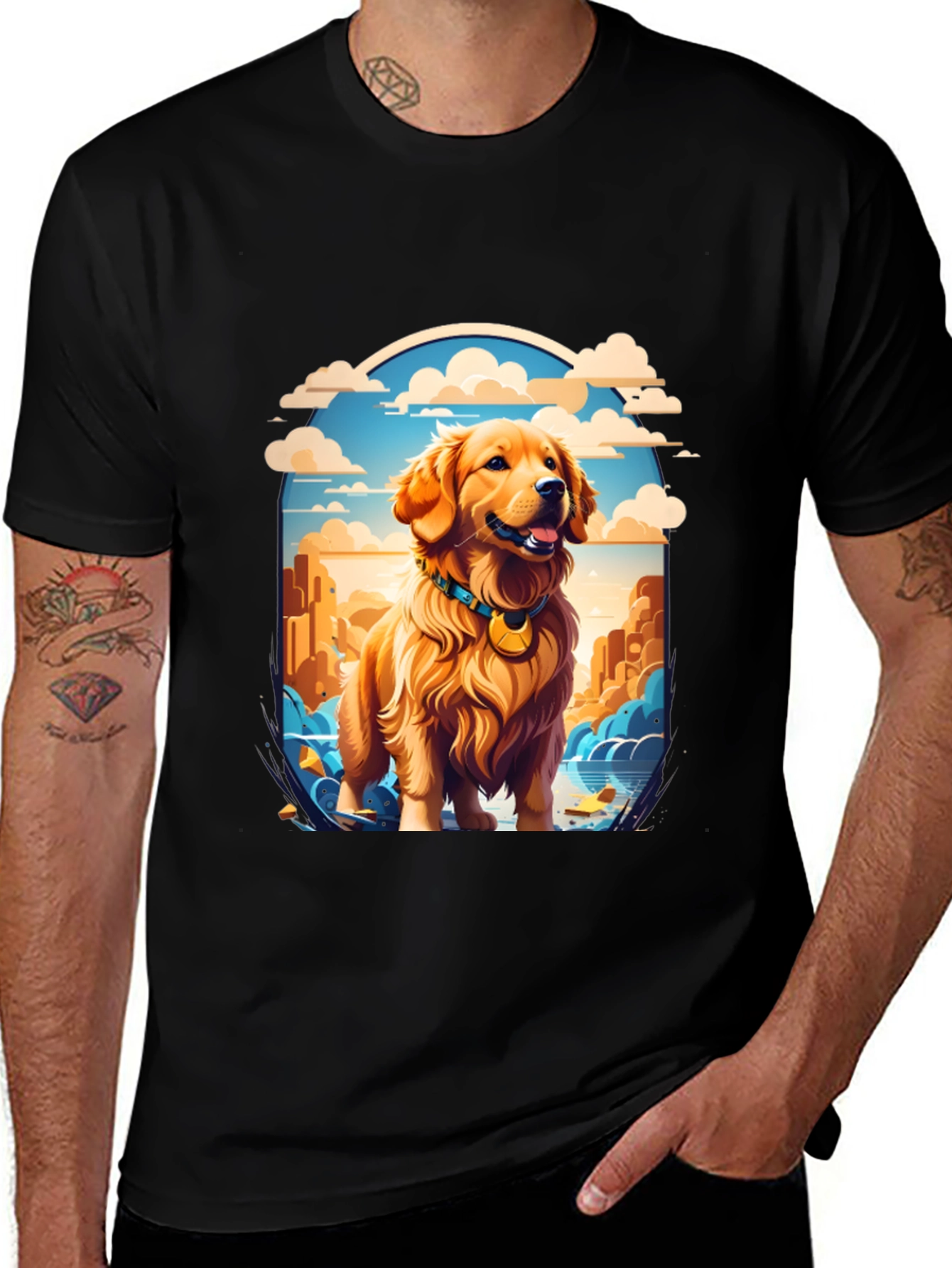 Variant 3 of Golden Retriever Graphic Tee