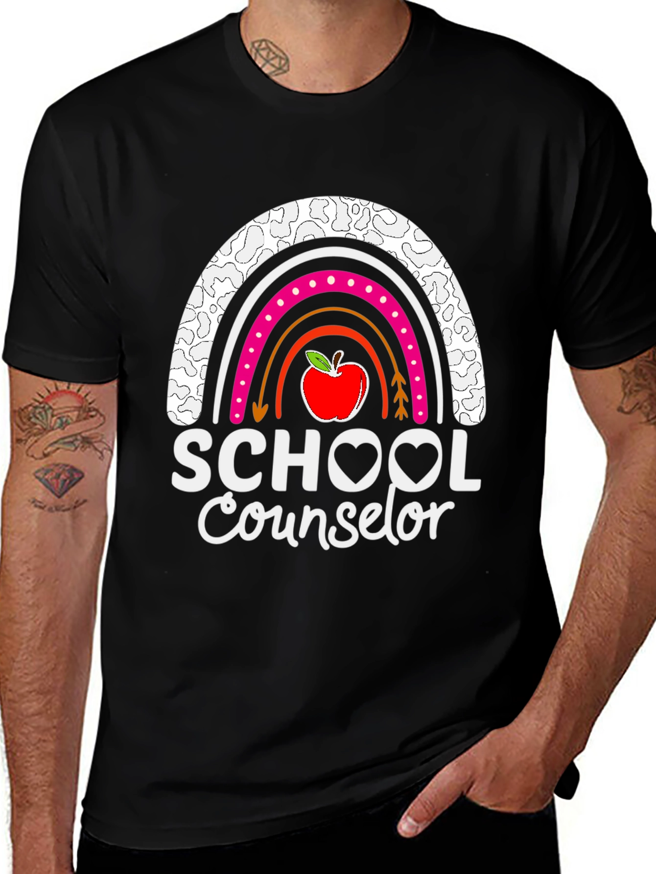 Variant 29 of School Counselor Rainbow Graphic Tee