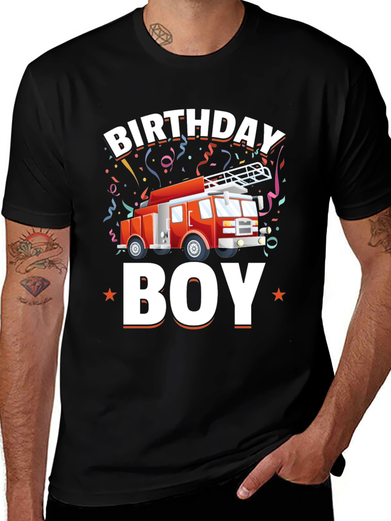 Variant 10 of Birthday Boy Firetruck T-Shirt