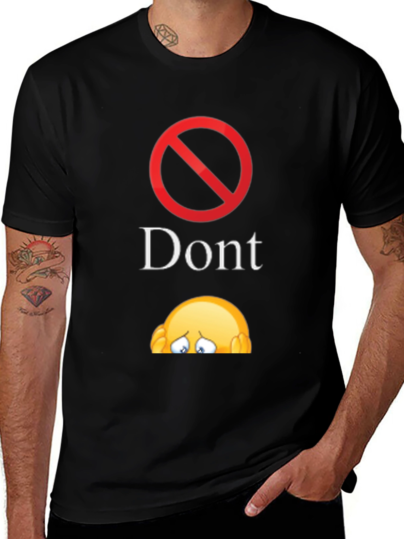 Variant 16 of Don't Panic Emoji Graphic T-Shirt