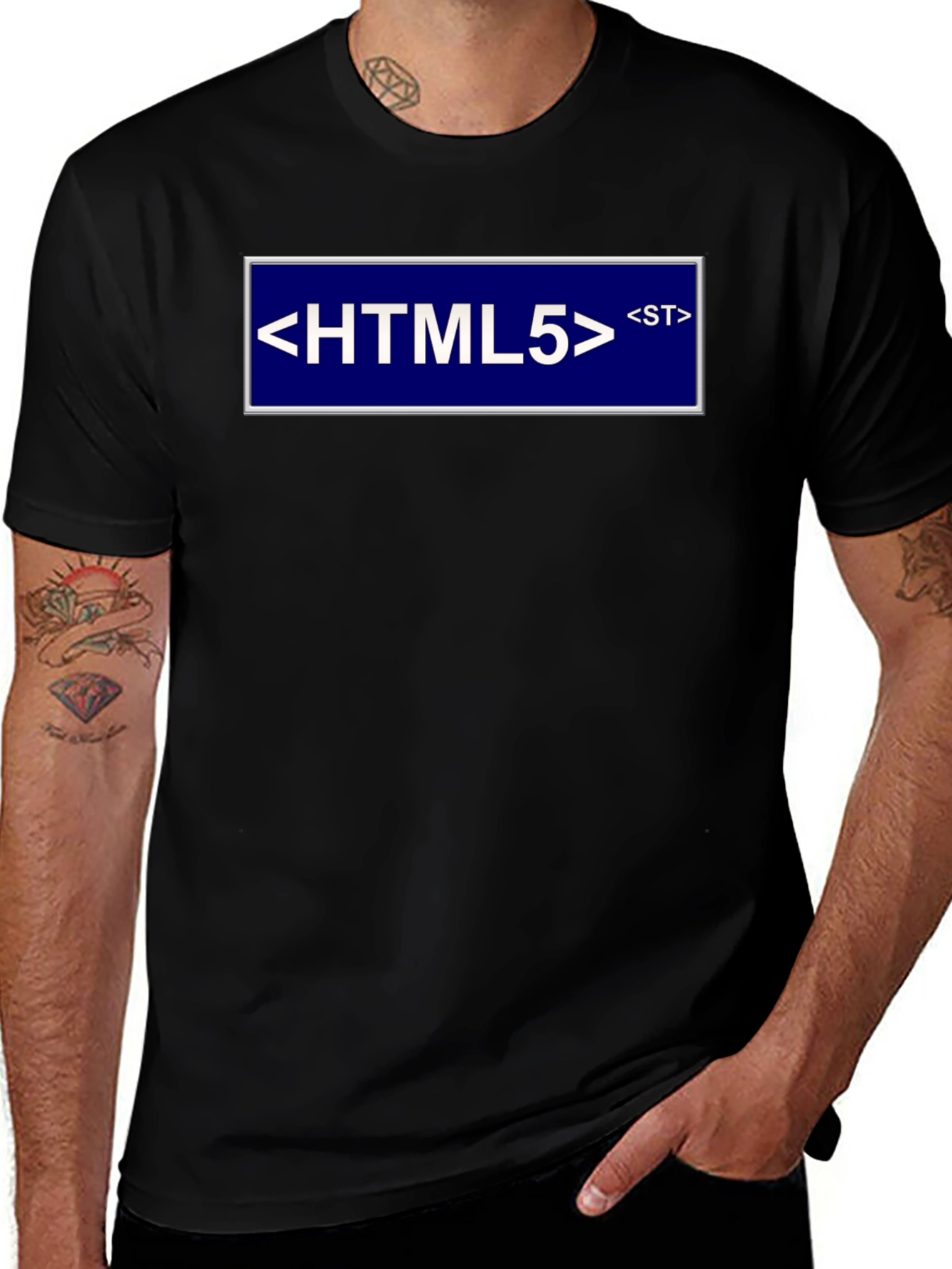 HTML5 Developer Black T-Shirt - Coding Tee