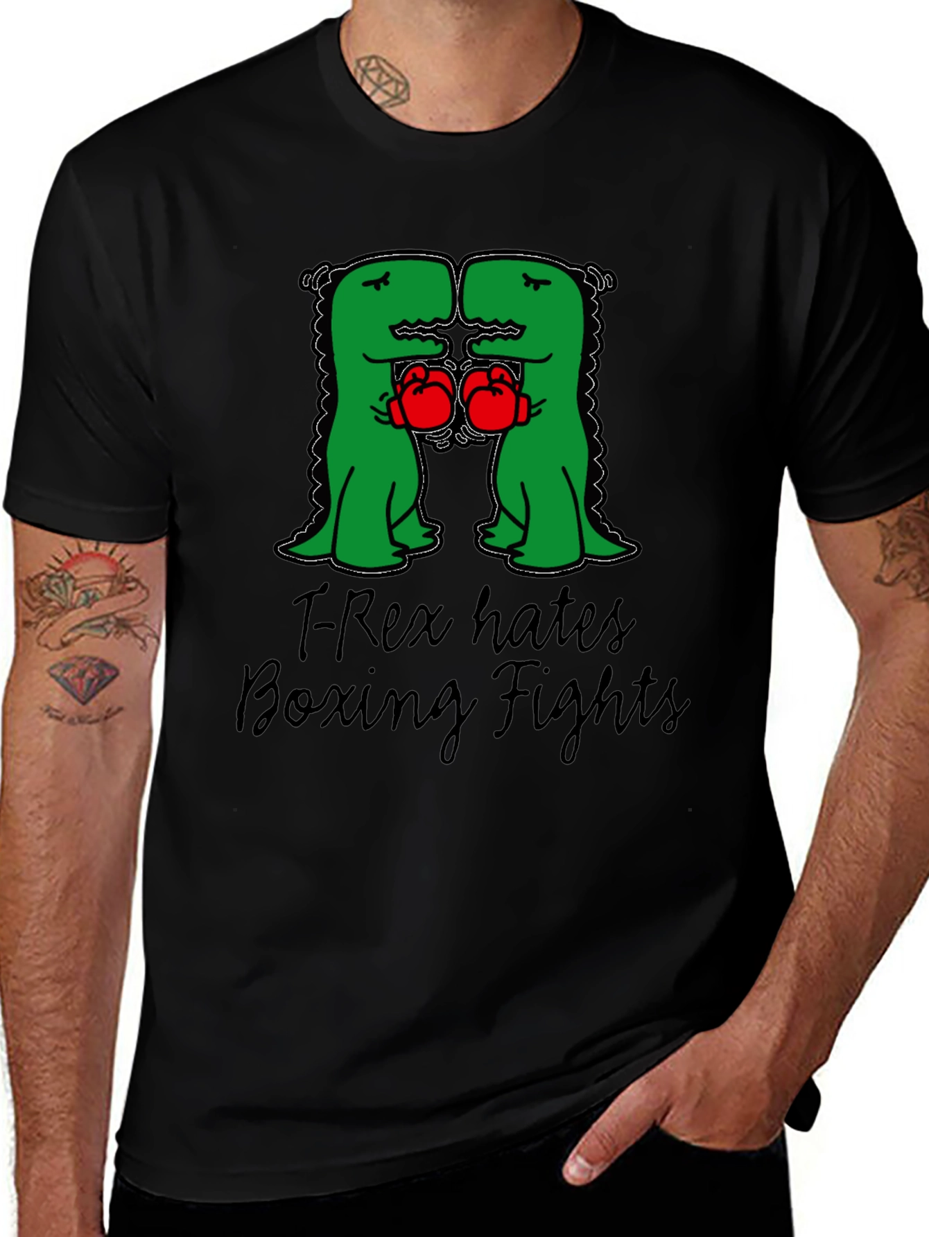 T-Rex Hates Boxing Fights T-Shirt