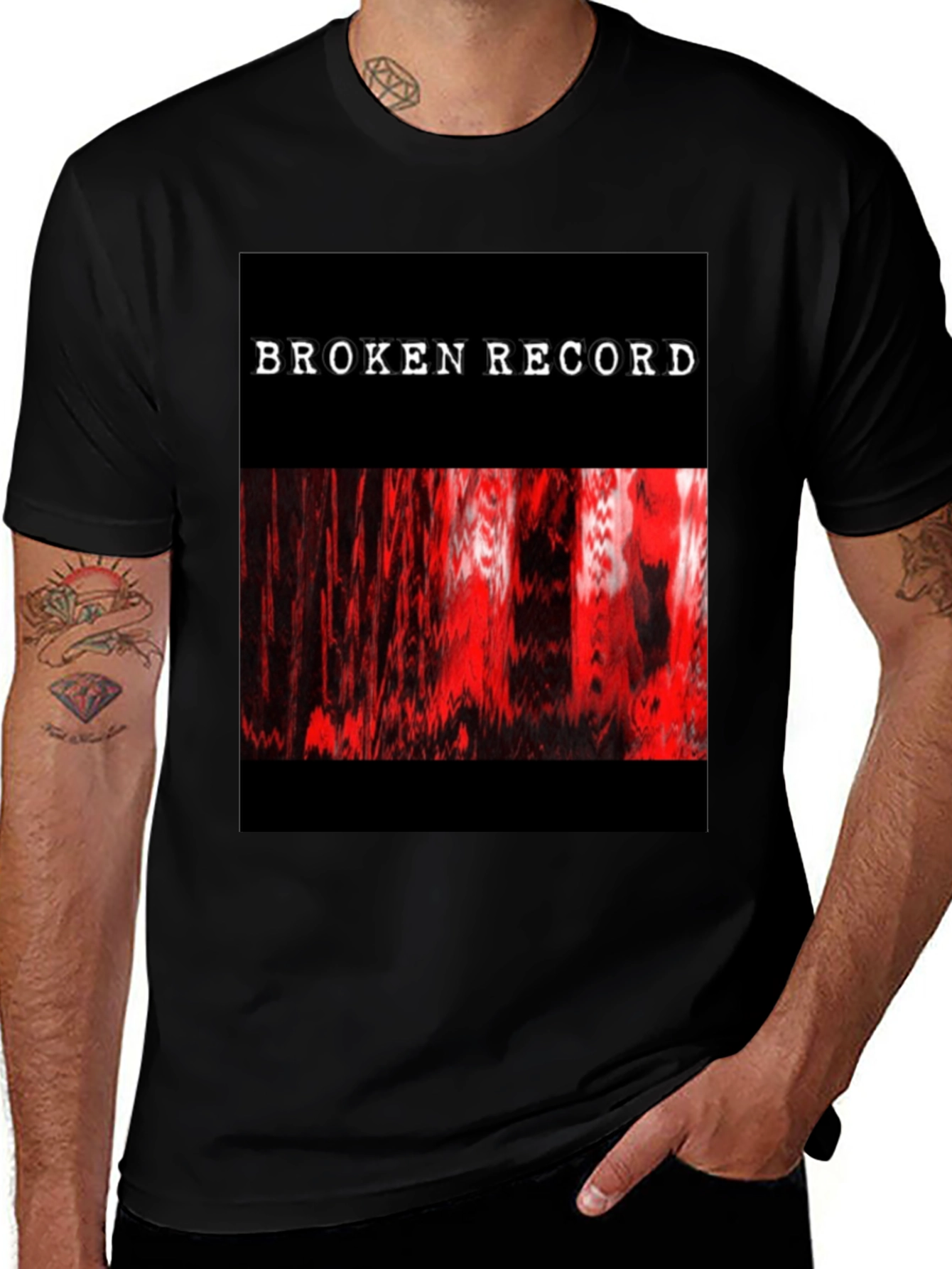 Variant 23 of Broken Record Graphic T-Shirt - Modern Style