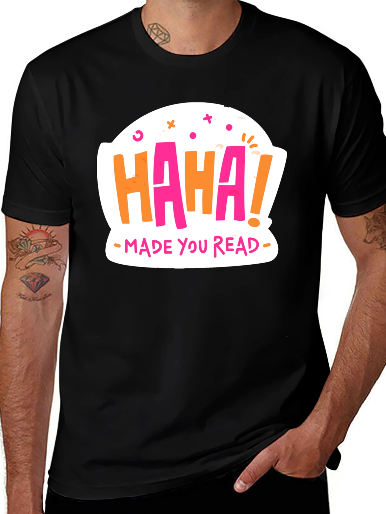 Variant 7 of Haha Made You Read Graphic Tee - Black