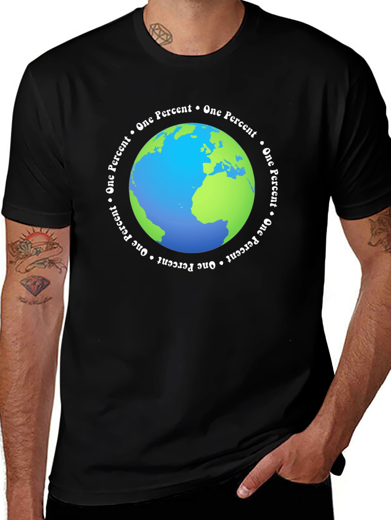 Variant 23 of One Percent Earth Graphic T-Shirt