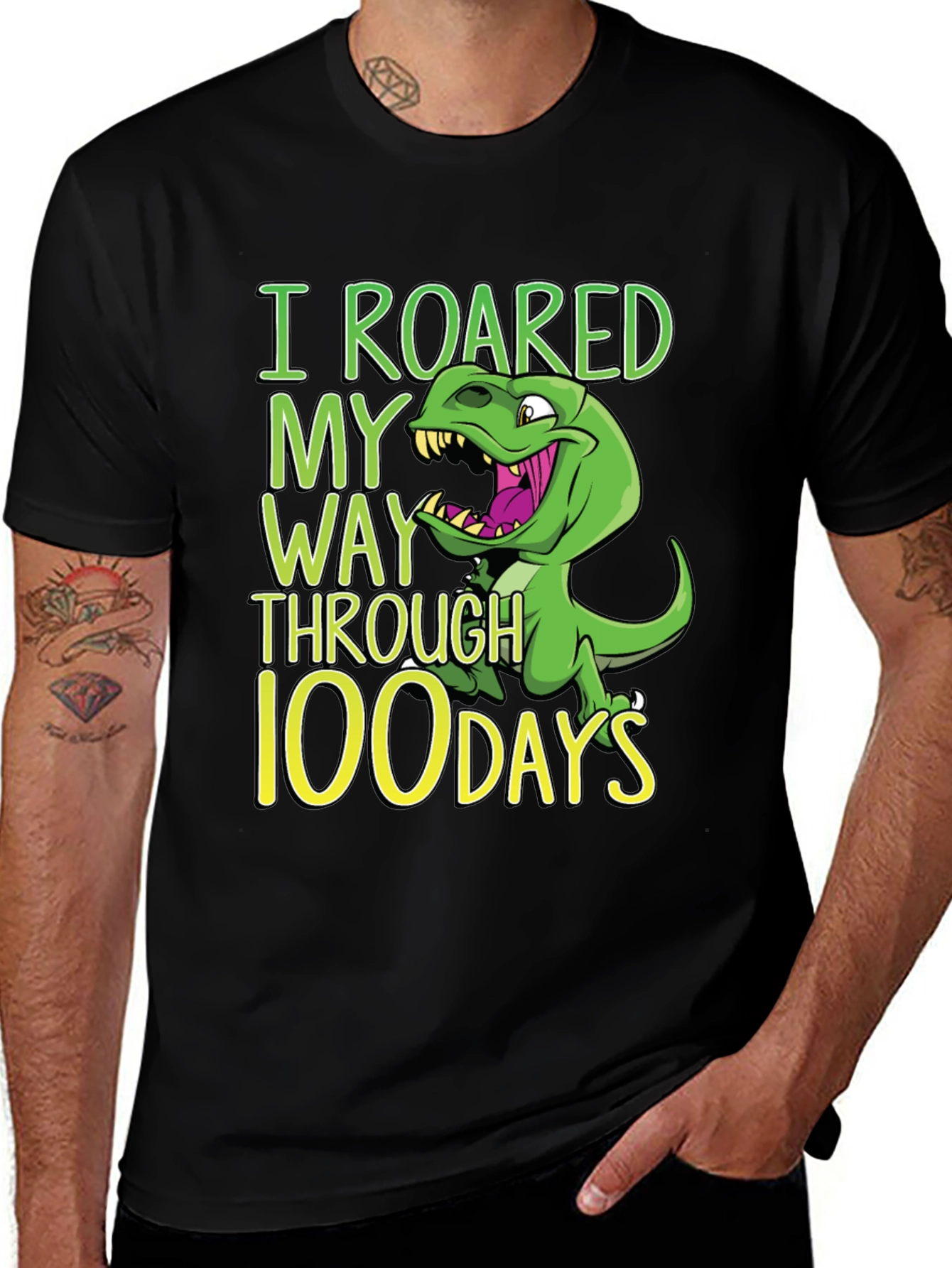 Variant 11 of I Roared My Way Through 100 Days T-Shirt