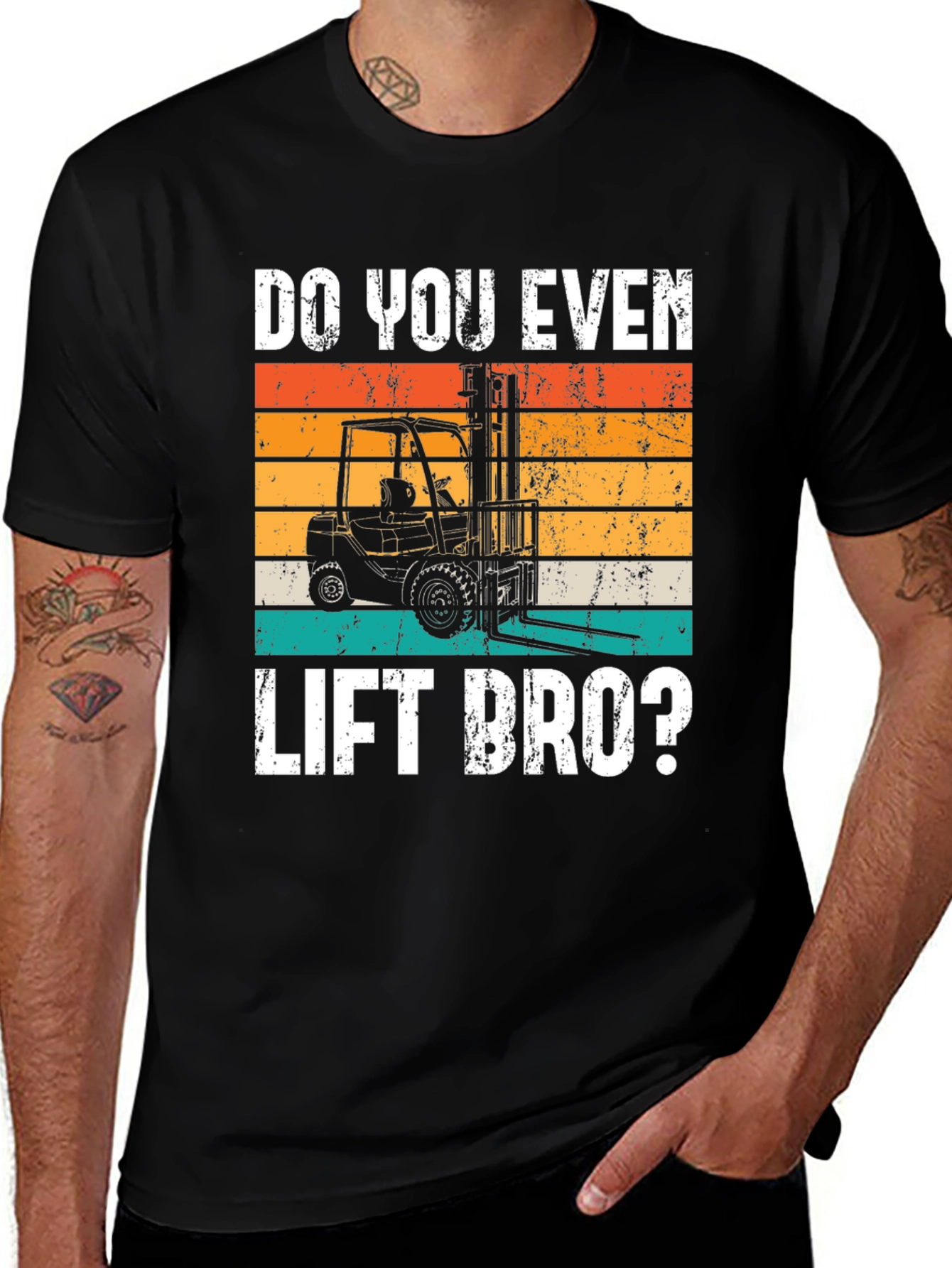 Variant 17 of Do You Even Lift Bro? Forklift T-Shirt