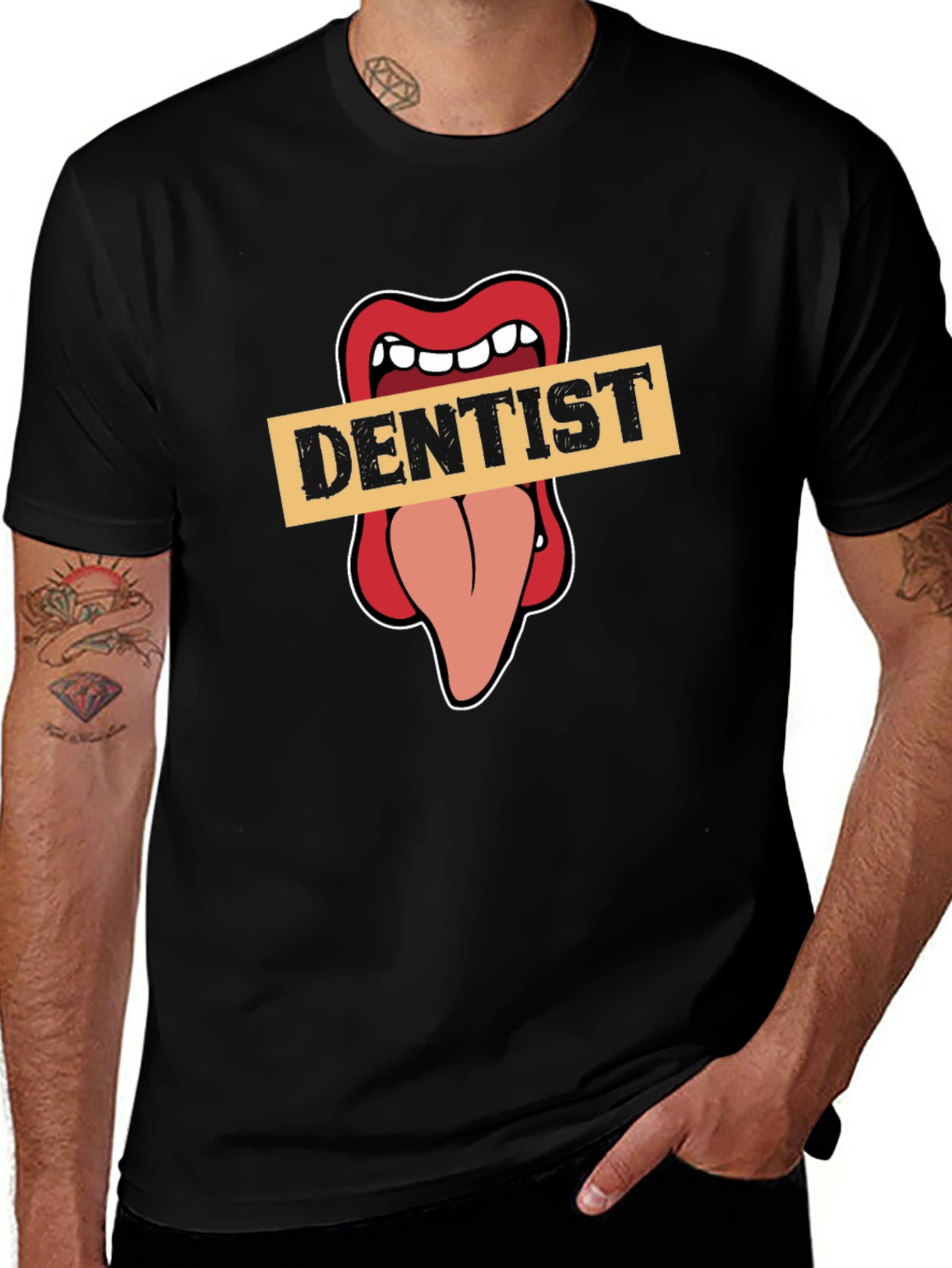 Variant 14 of Dentist Tongue Graphic Tee - Funny Dental Humor T-Shirt