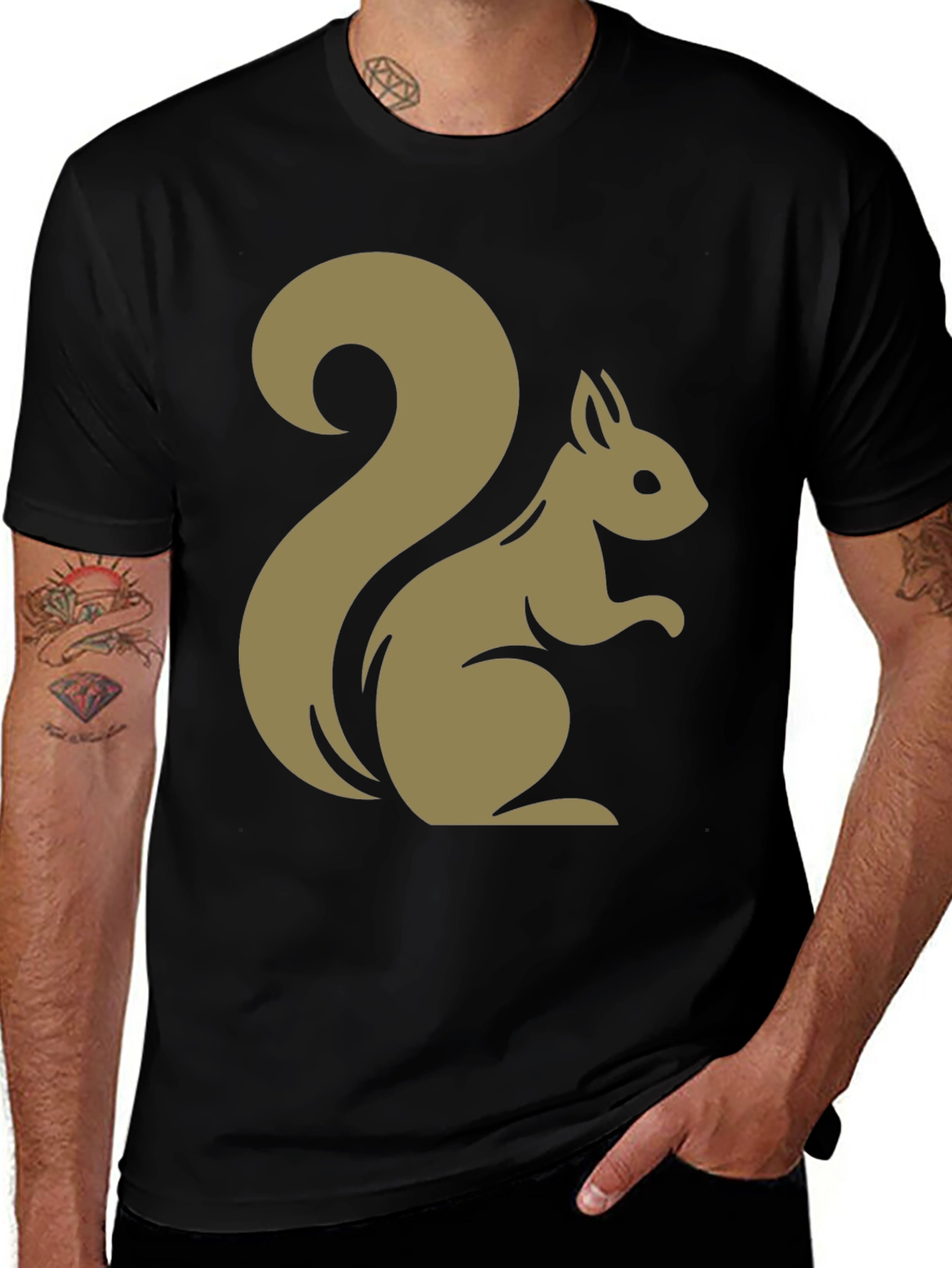 Variant 12 of Squirrel Graphic T-Shirt - Classic Crew Neck