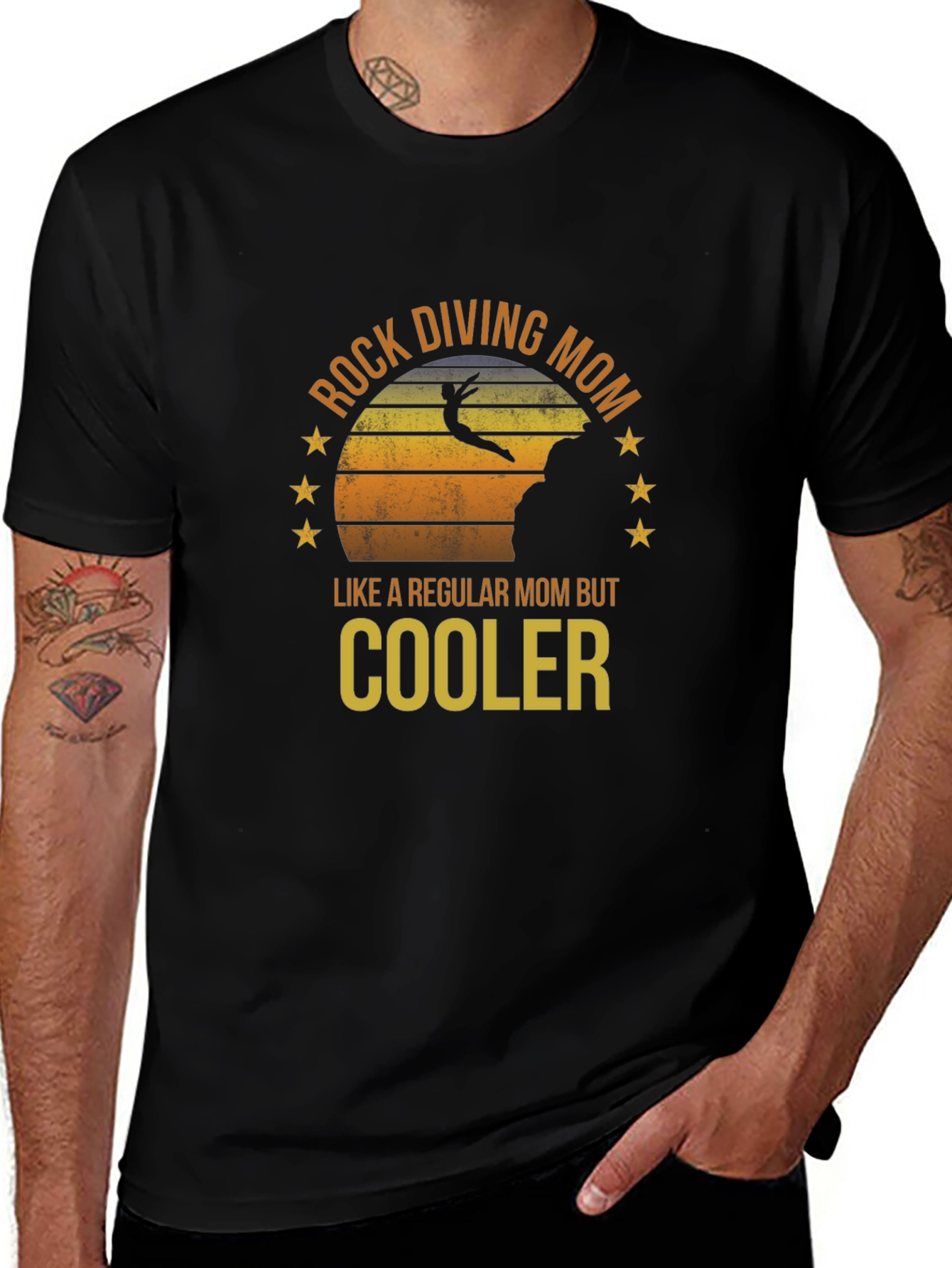 Rock Diving Mom T-Shirt - Cool Mom Tee