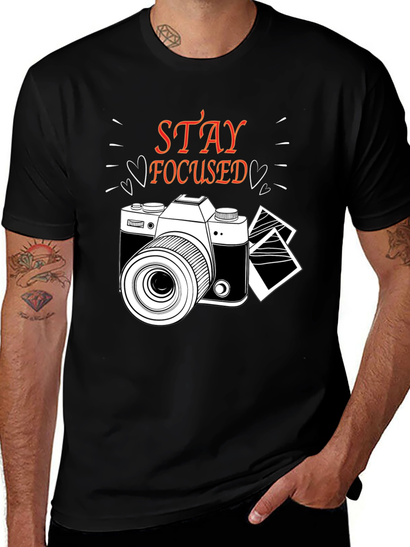 Stay Focused Graphic Tee - Camera Design
